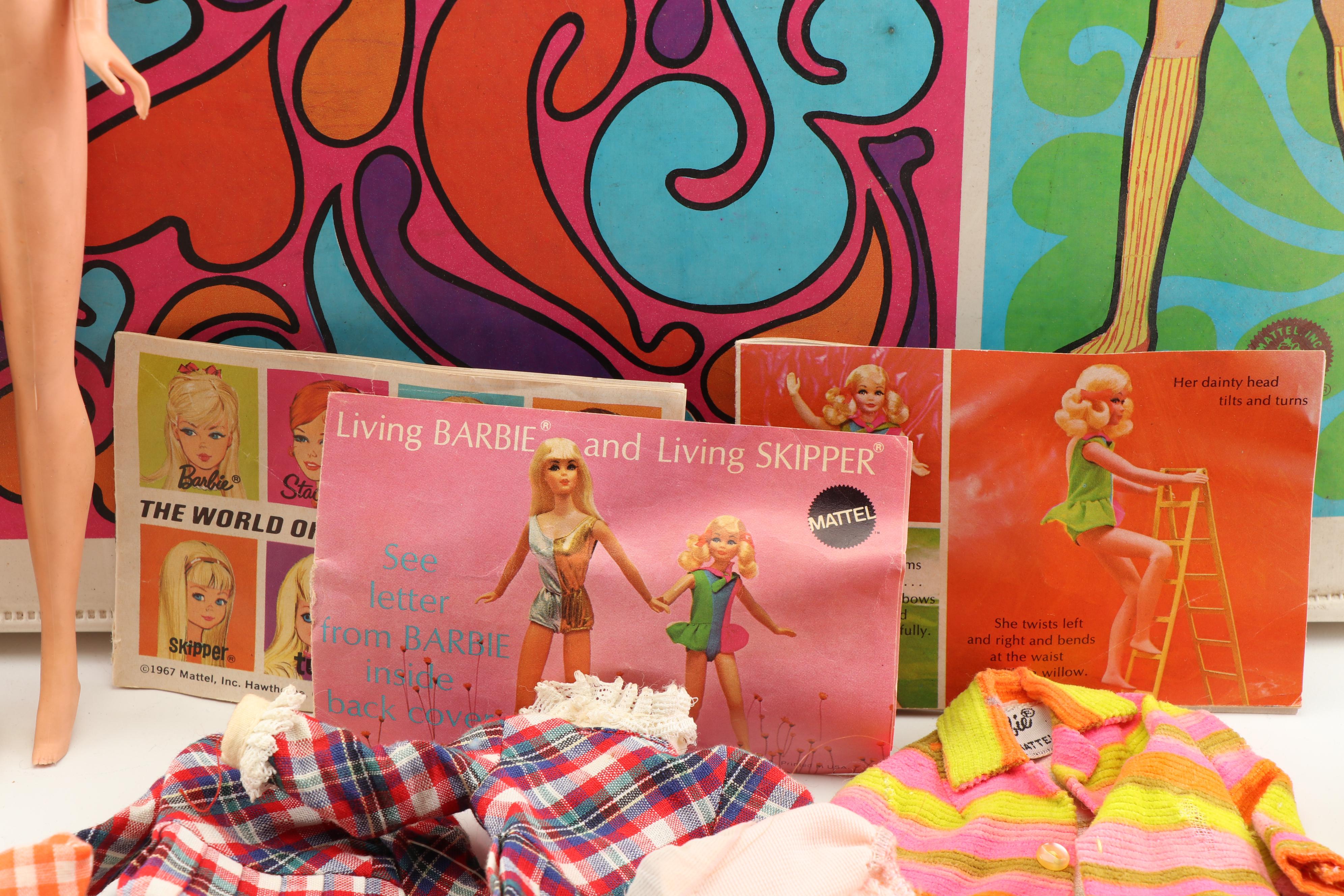 Vintage Barbie Skipper Dolls, Clothing, Accessories and Case, circa 1960s