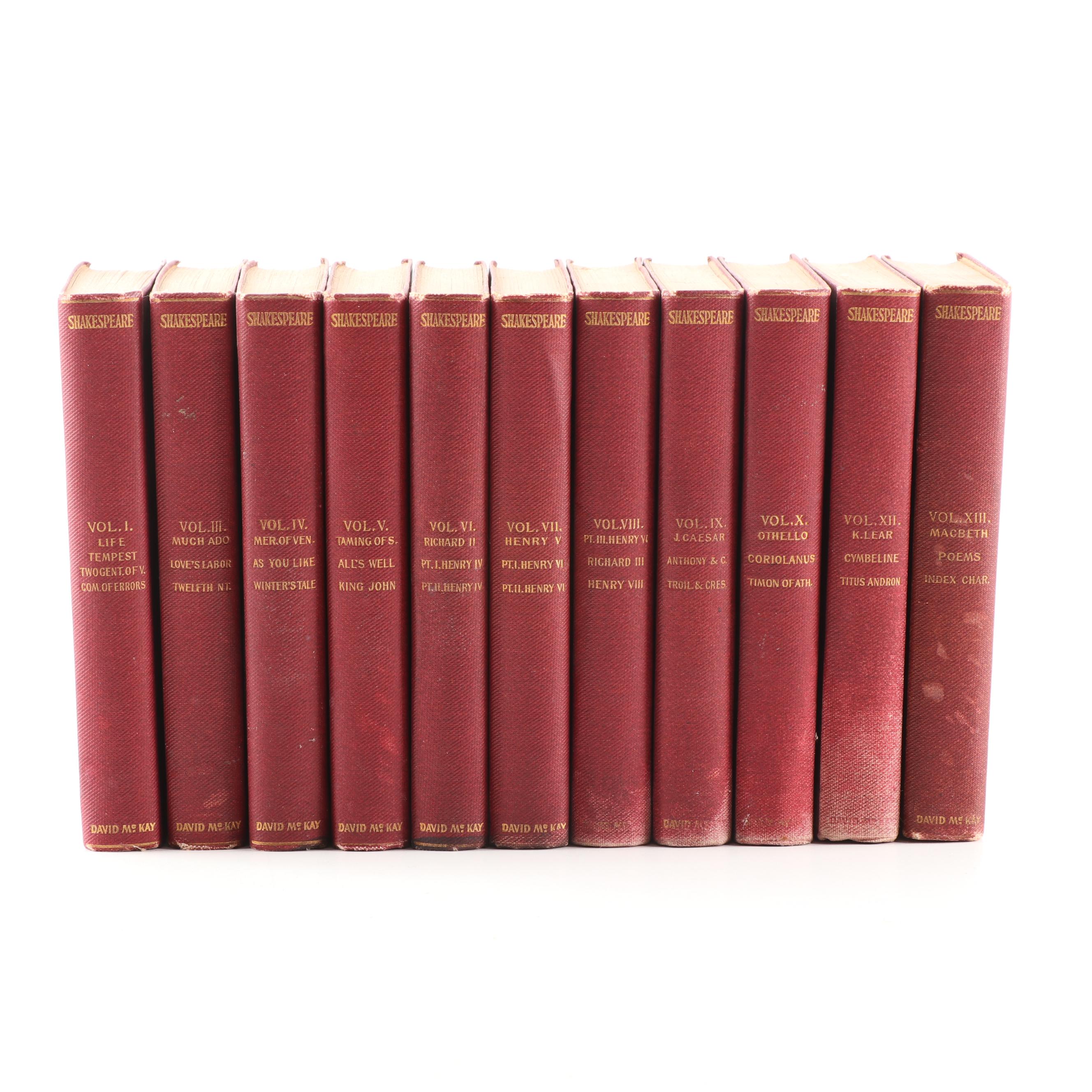 "Complete Works of William Shakespeare" 11 Volume Set, Handy Stratford Edition