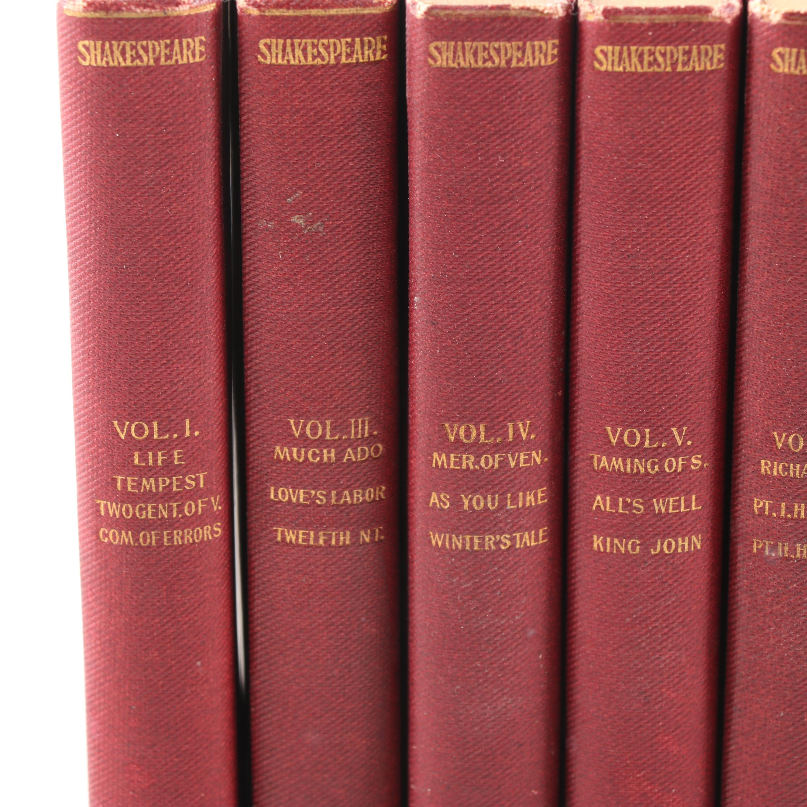 "Complete Works of William Shakespeare" 11 Volume Set, Handy Stratford Edition