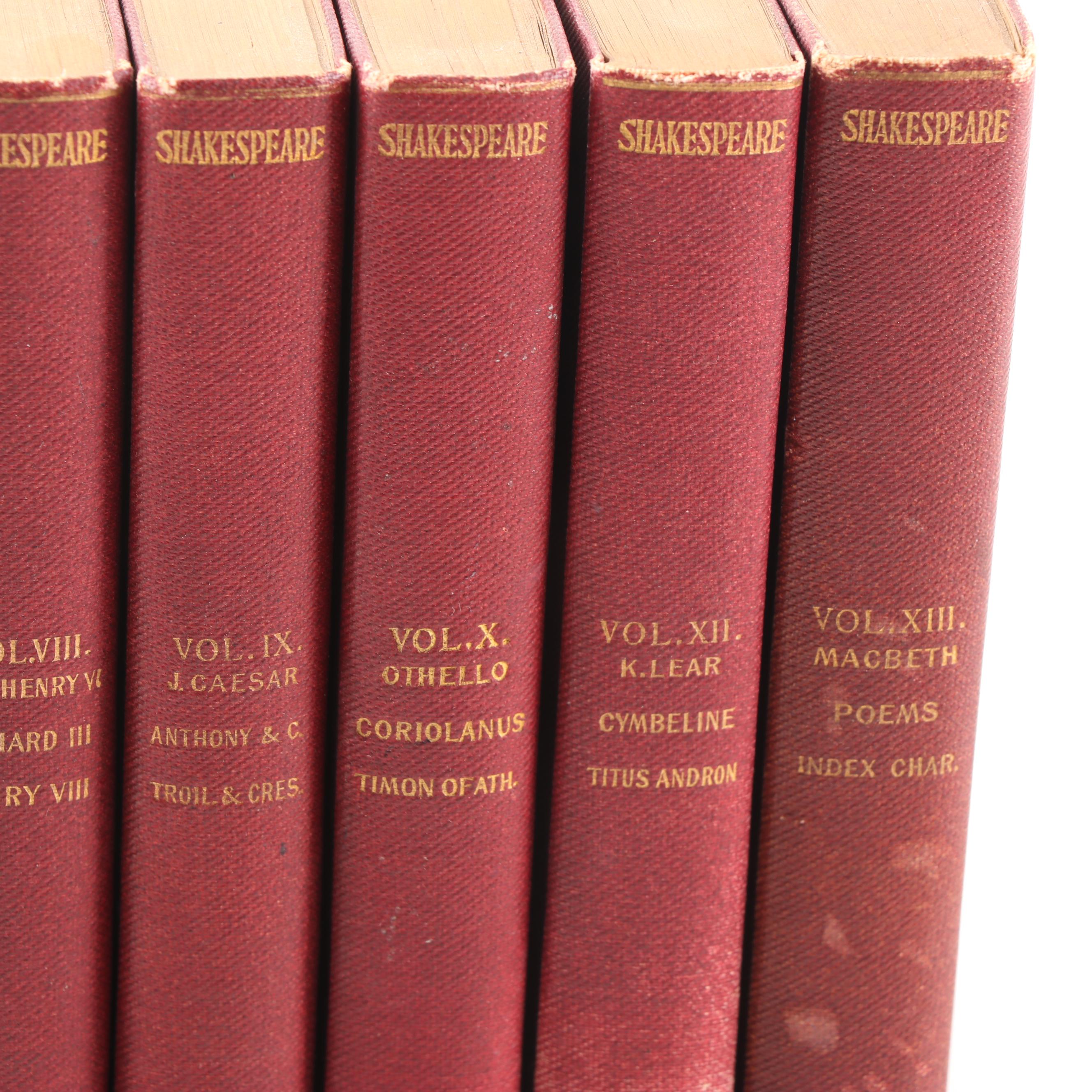 "Complete Works of William Shakespeare" 11 Volume Set, Handy Stratford Edition