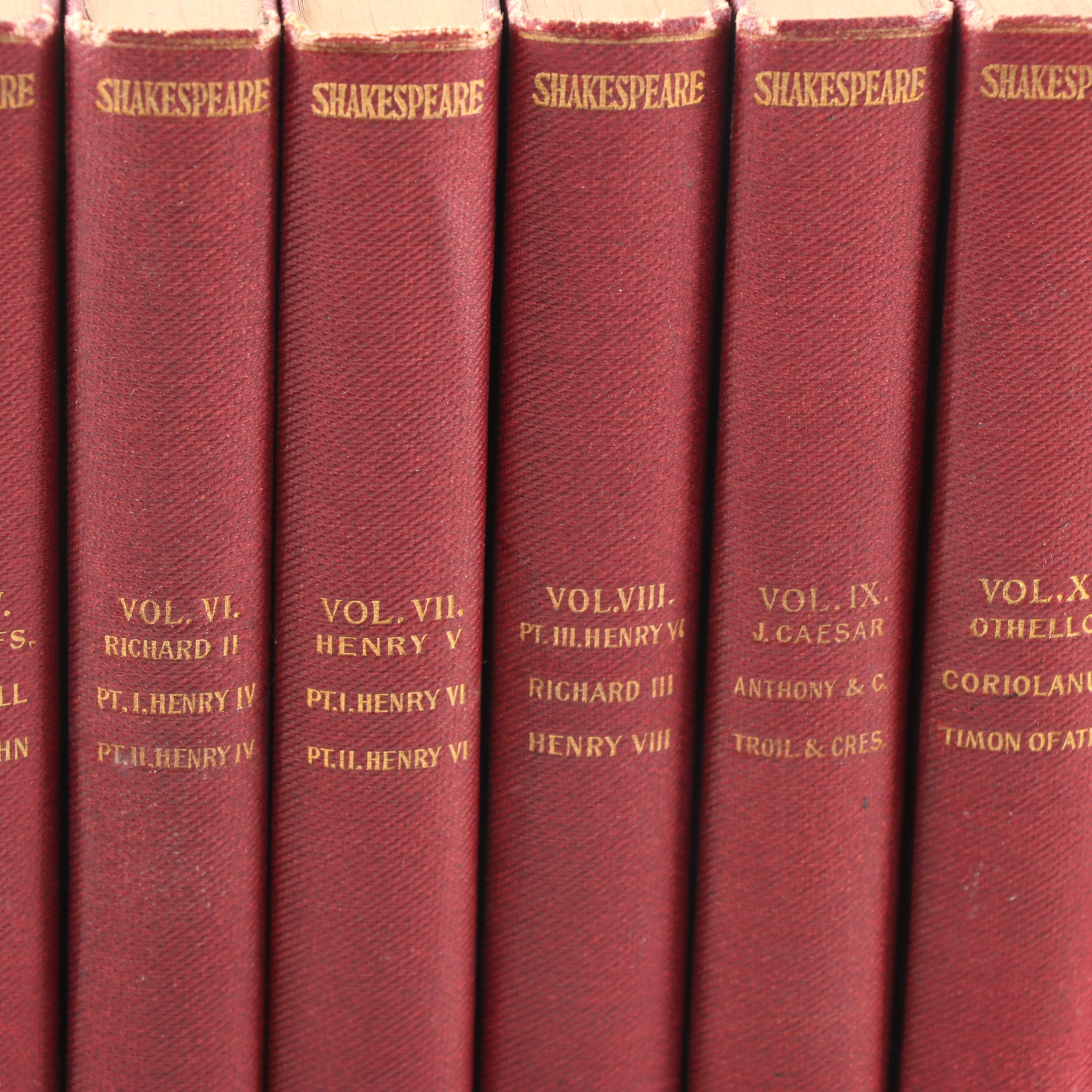 "Complete Works of William Shakespeare" 11 Volume Set, Handy Stratford Edition