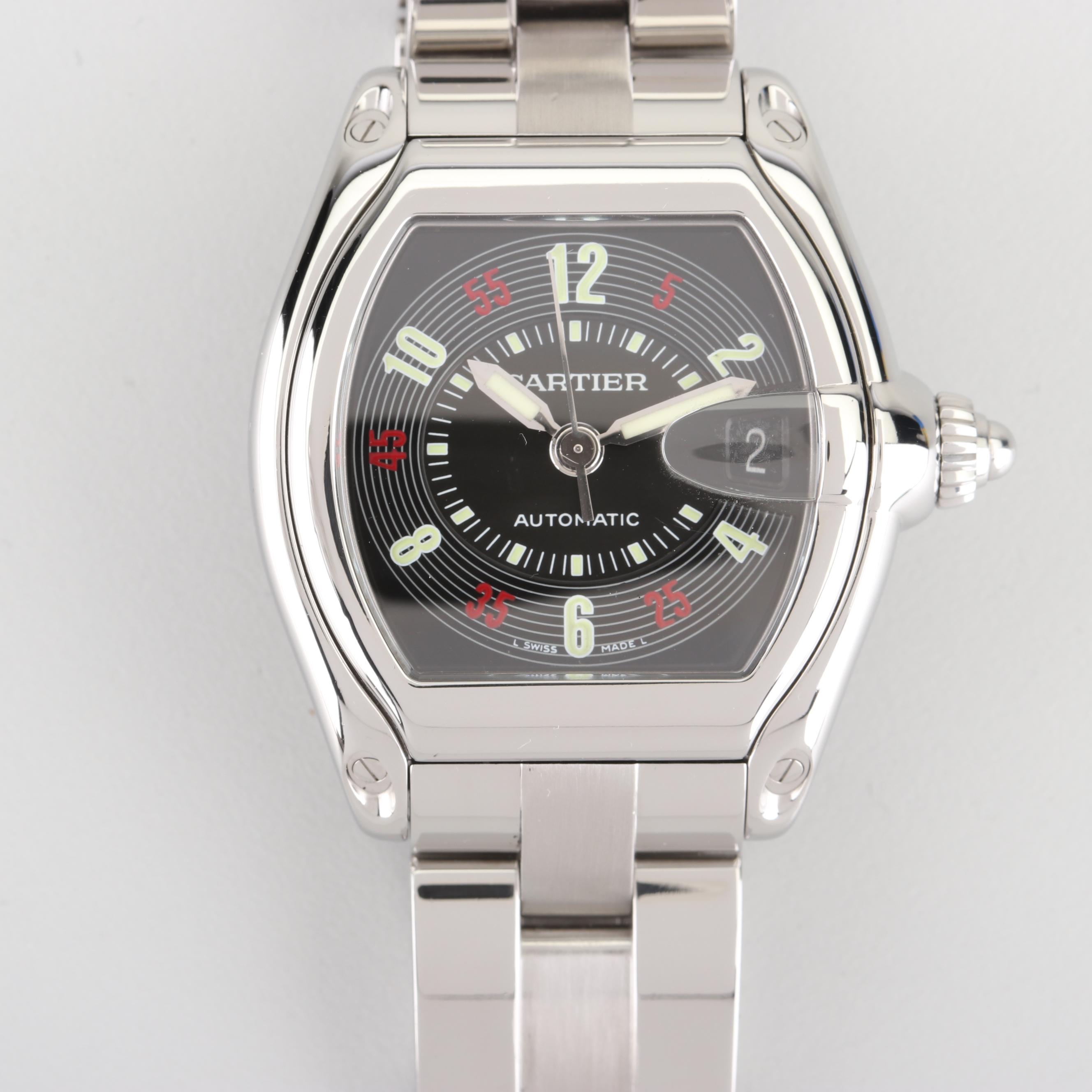 Cartier "Roadster" Stainless Steel Watch