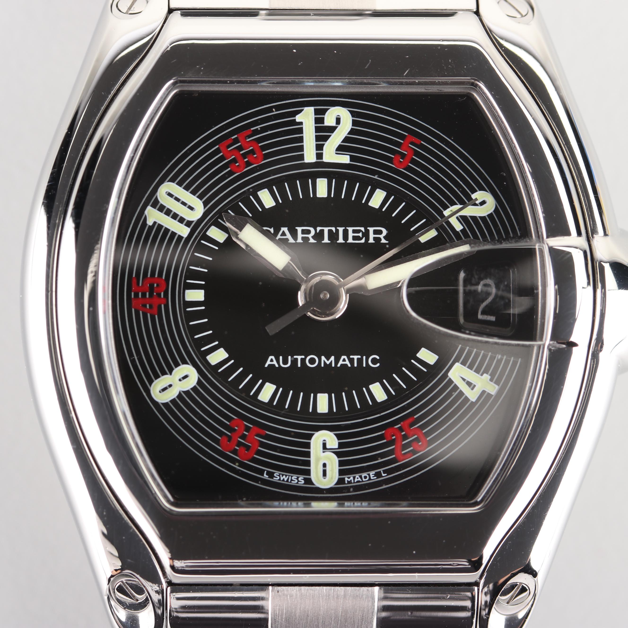 Cartier "Roadster" Stainless Steel Watch