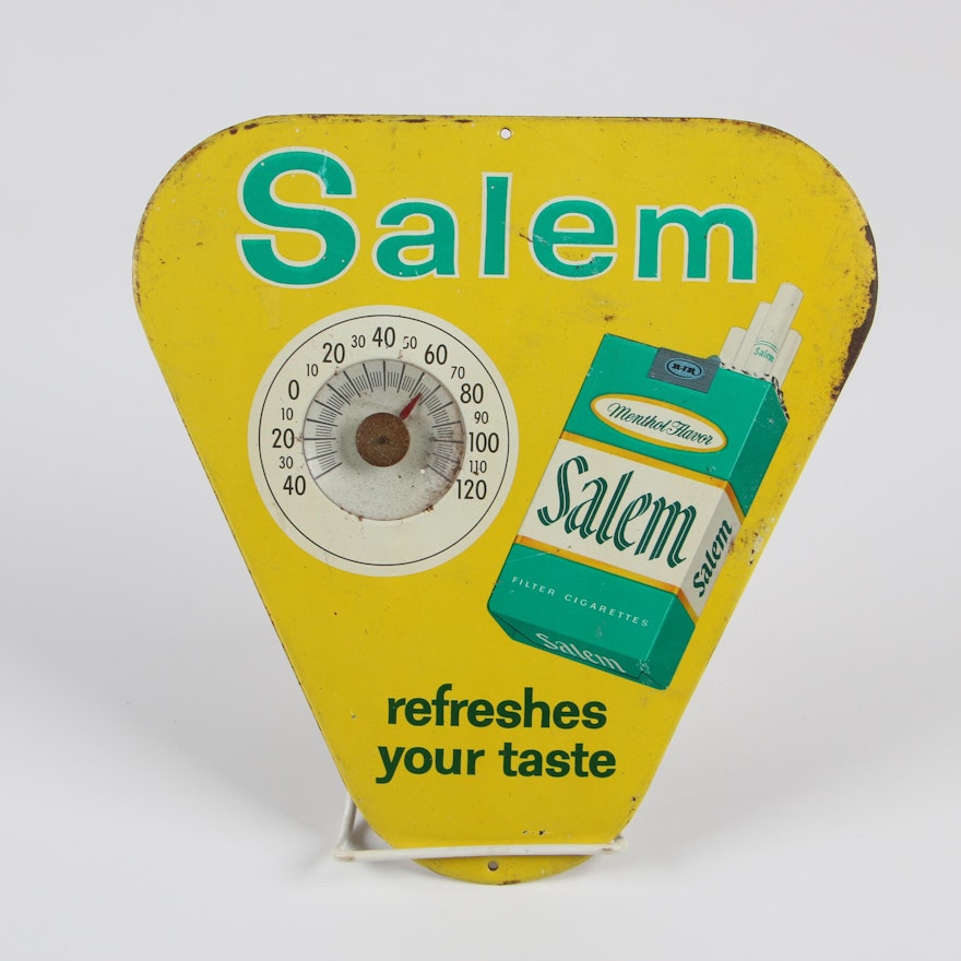 Salem Cigarettes Metal Advertising Thermometer