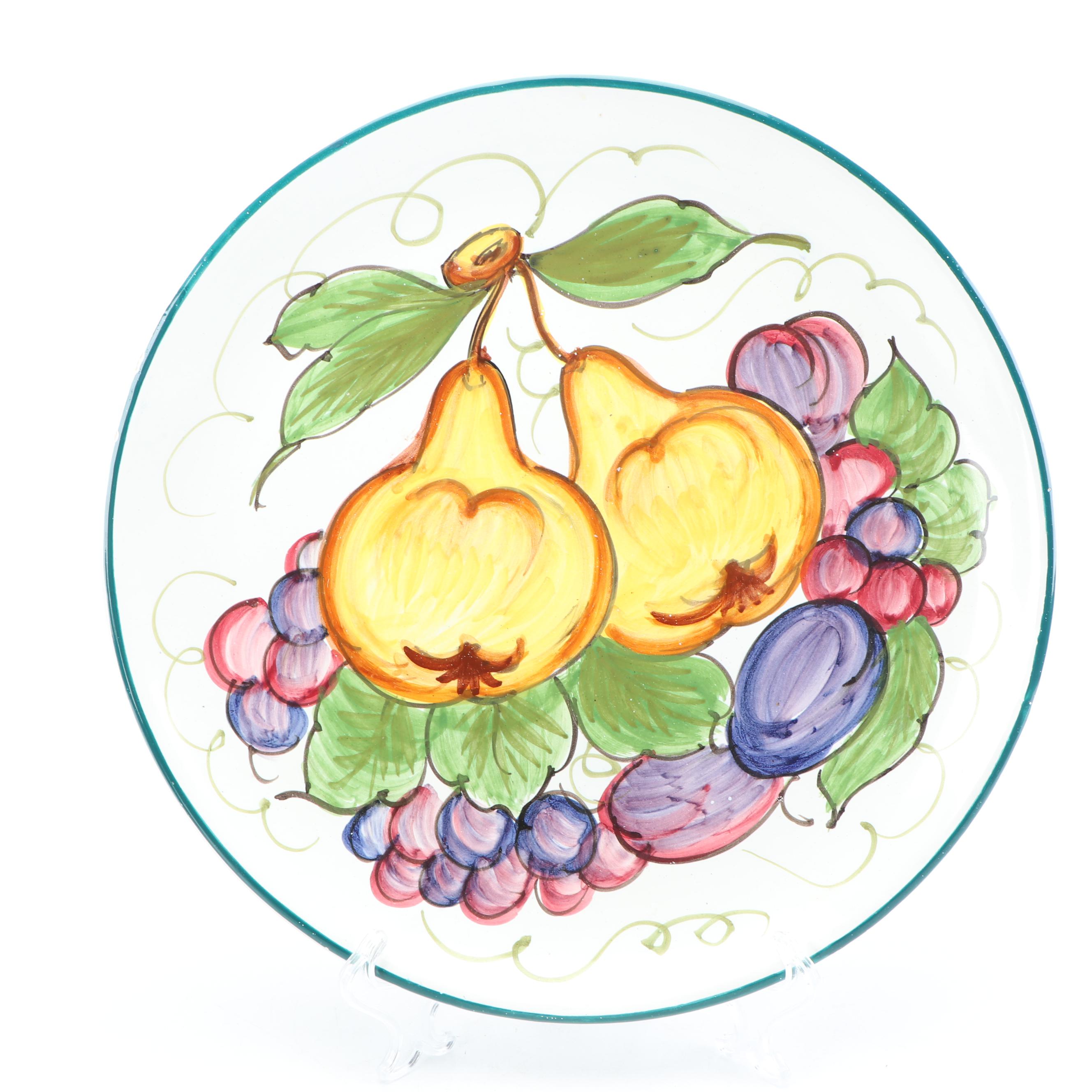 Tole Painted Pitcher with Vintage and Hand Crafted Decor