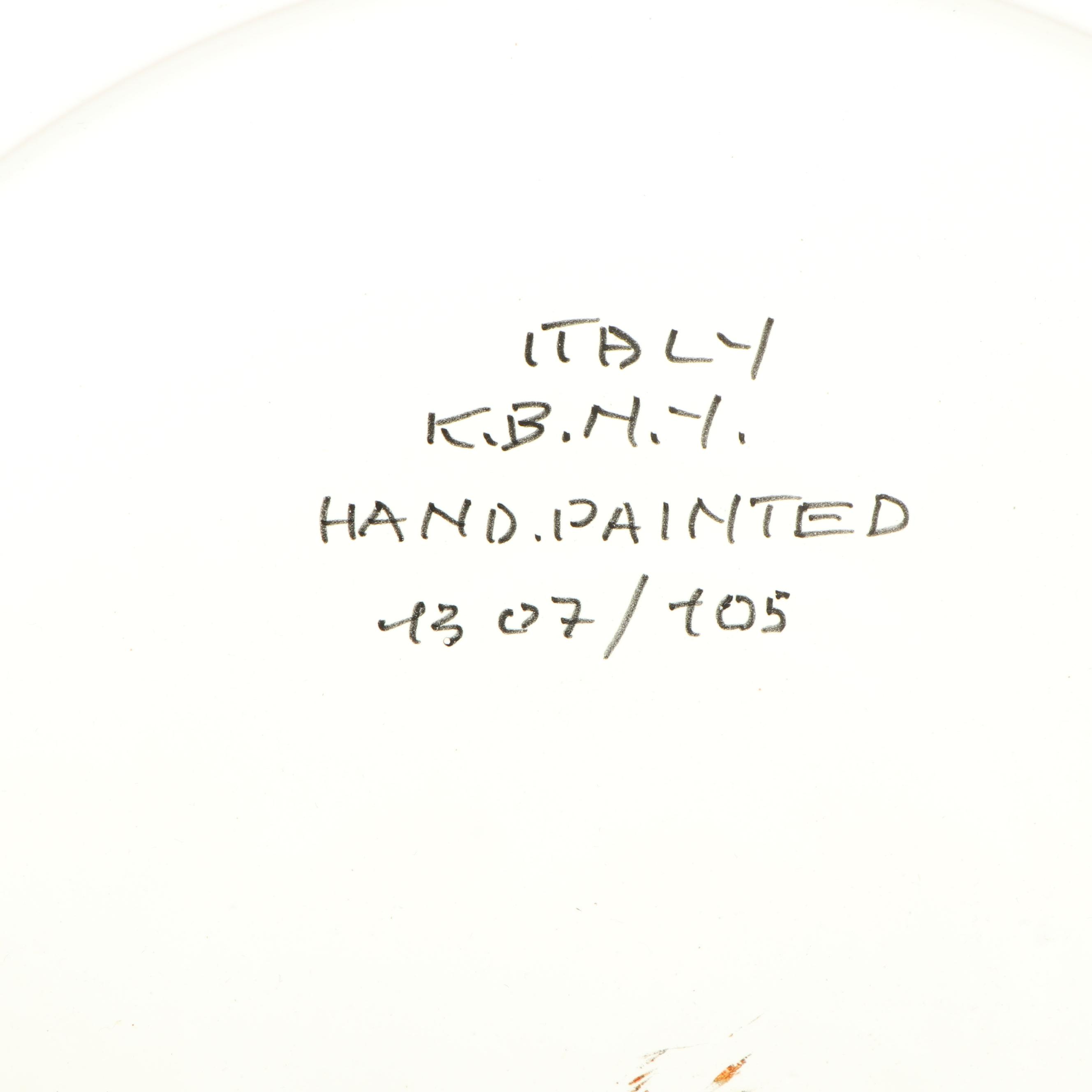 Tole Painted Pitcher with Vintage and Hand Crafted Decor