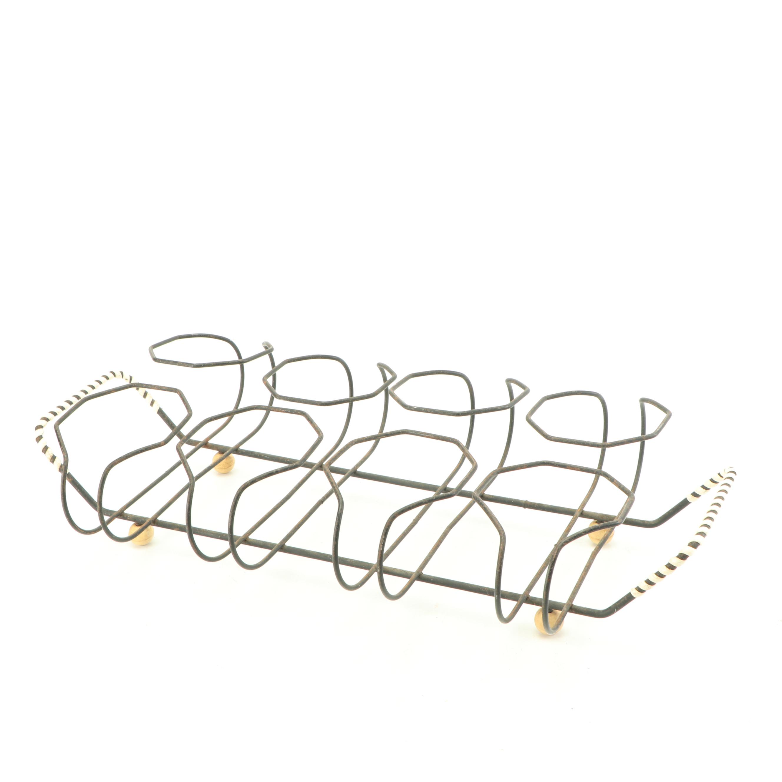 Tole Painted Pitcher with Vintage and Hand Crafted Decor