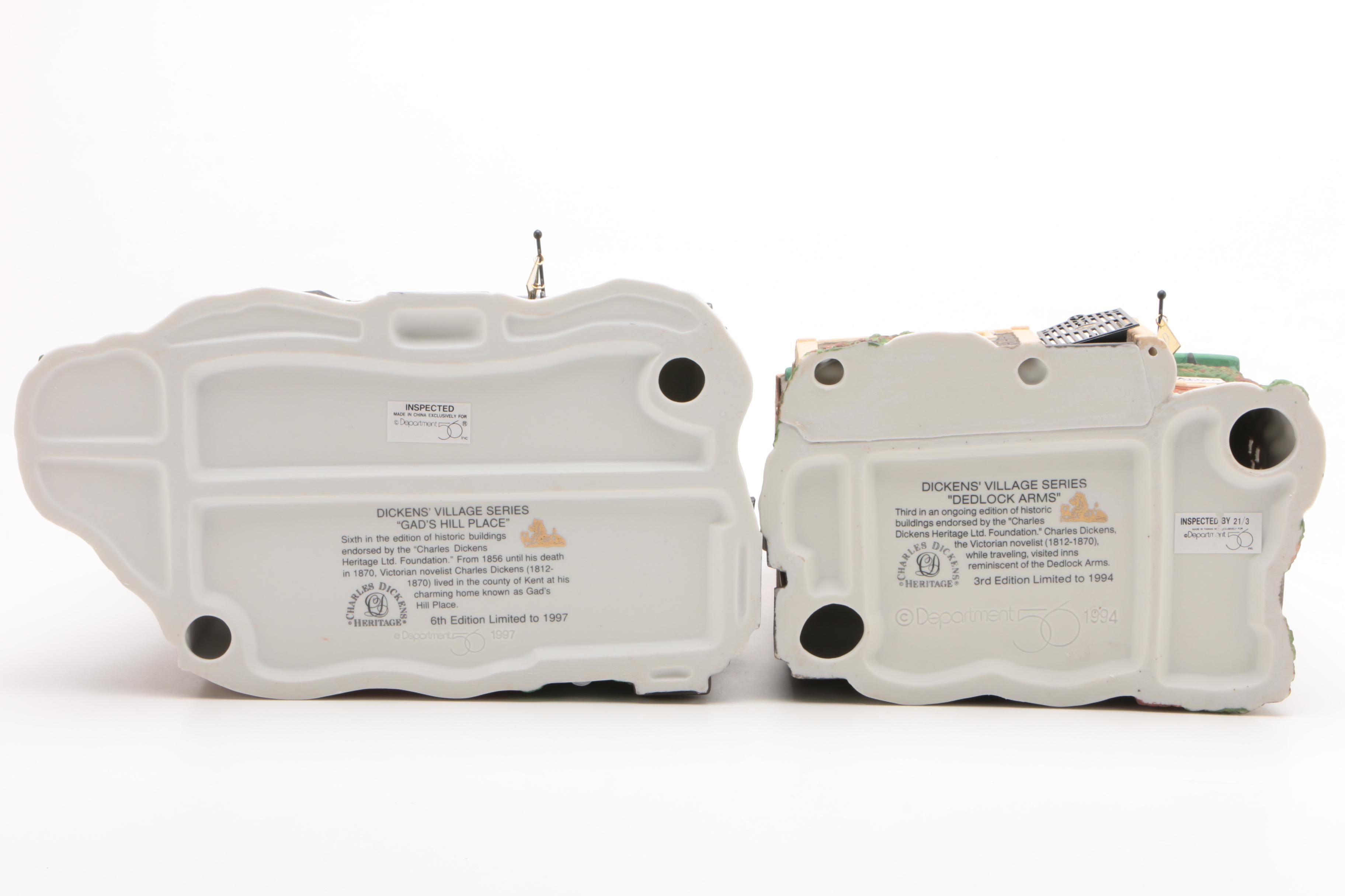 Limited Edition Department 56 "Dickens' Village" Series Buildings