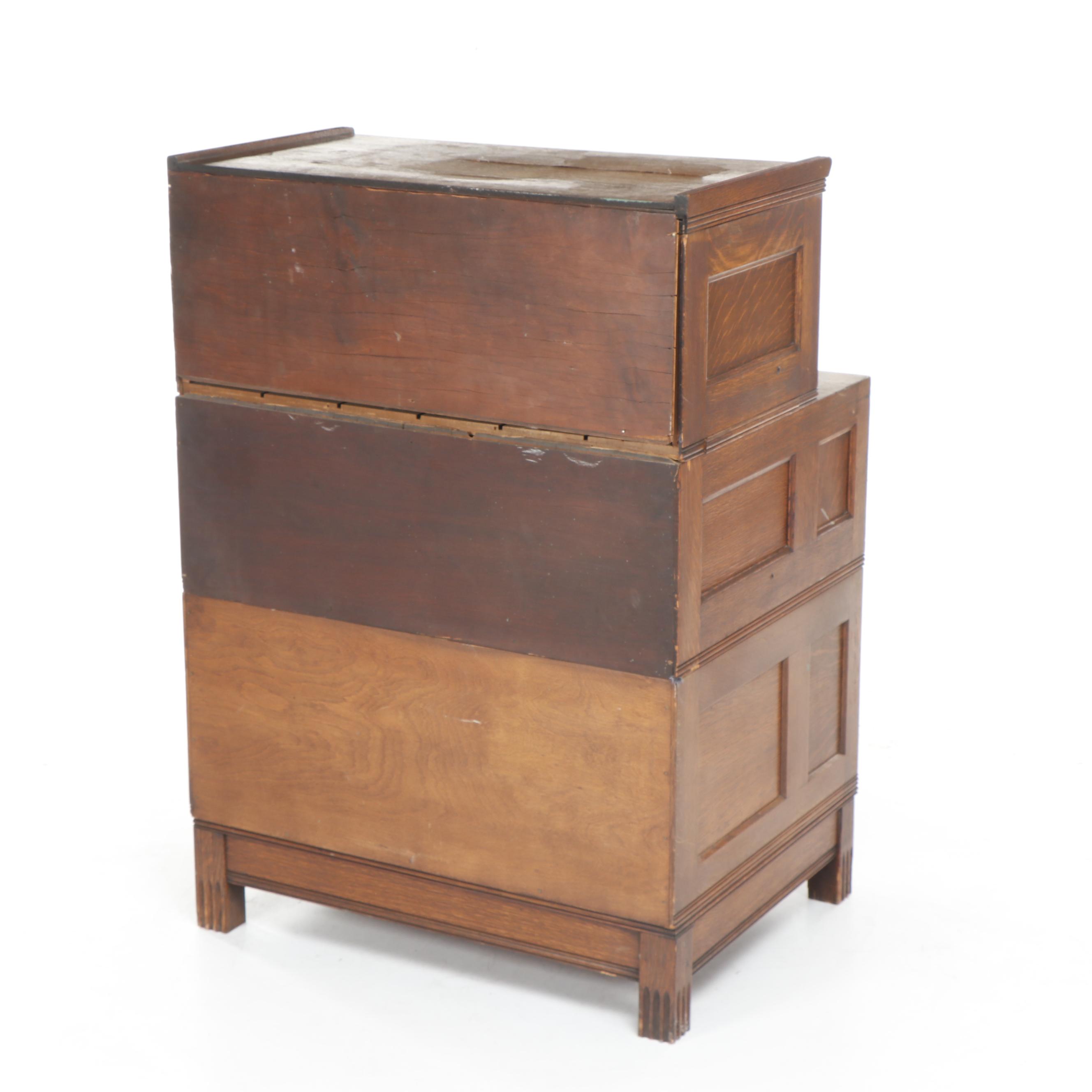 Antique Oak Office Filing Cabinet