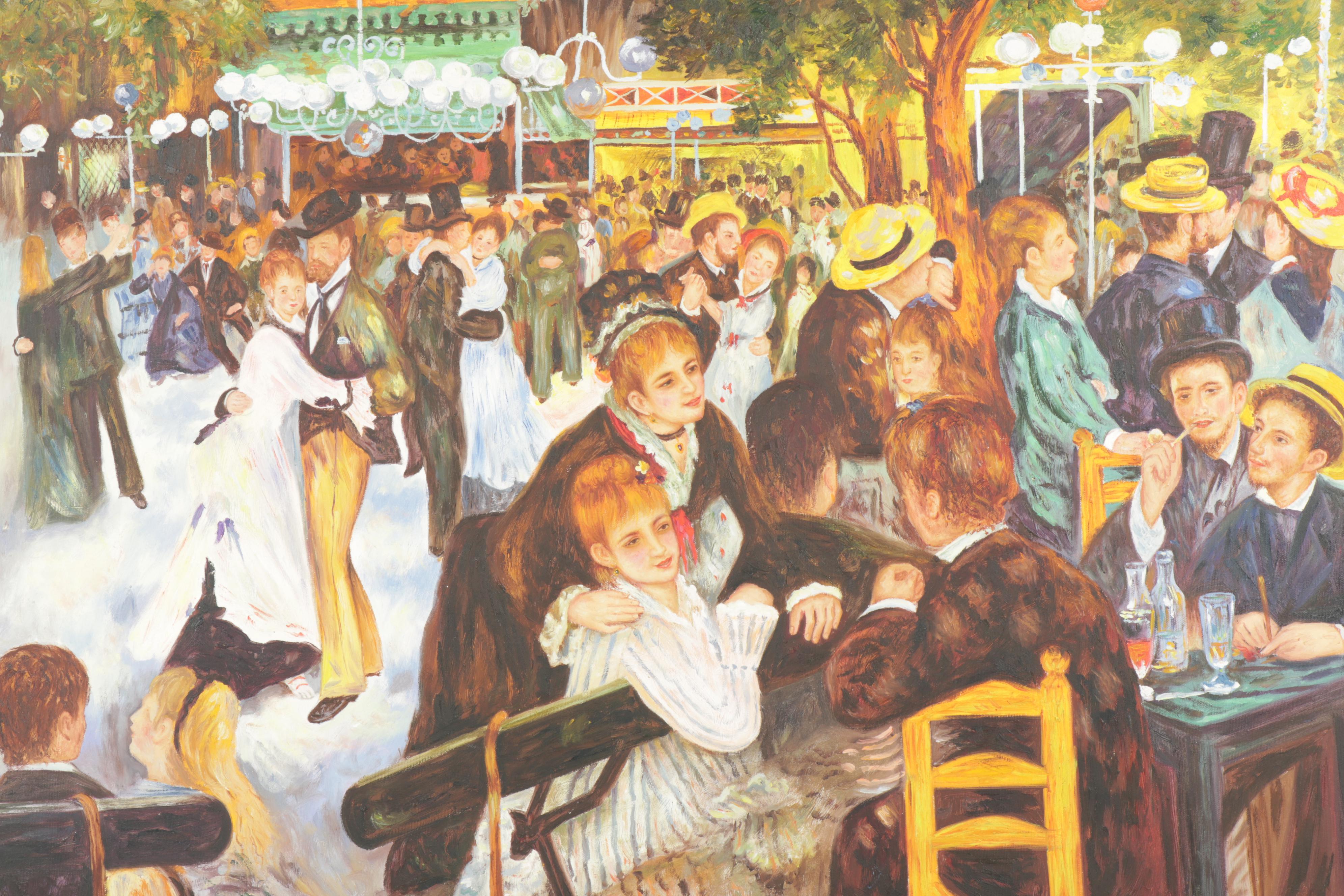 Copy Oil Painting After Pierre-Auguste Renoir's "Bal du Moulin de la Galette"