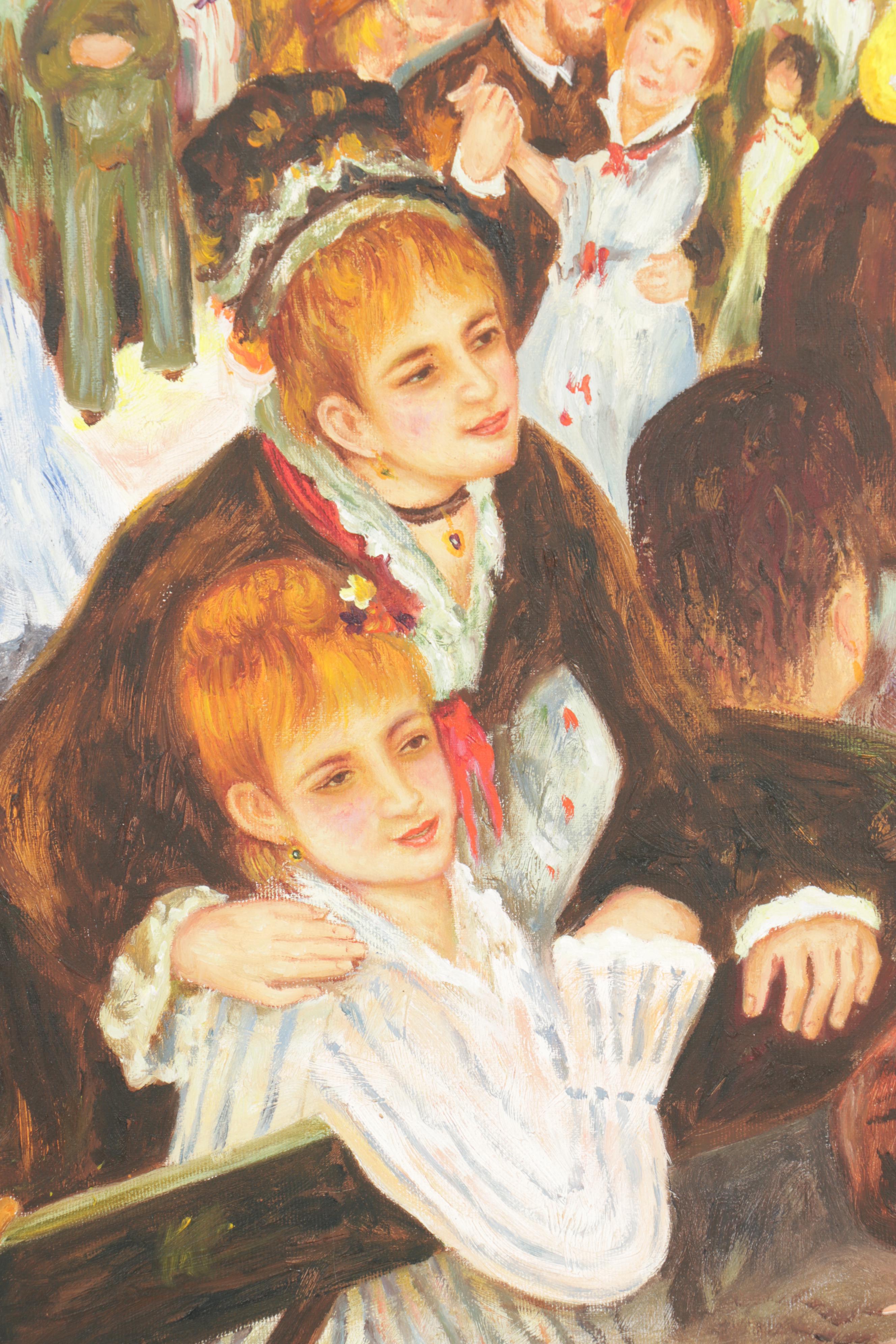 Copy Oil Painting After Pierre-Auguste Renoir's "Bal du Moulin de la Galette"