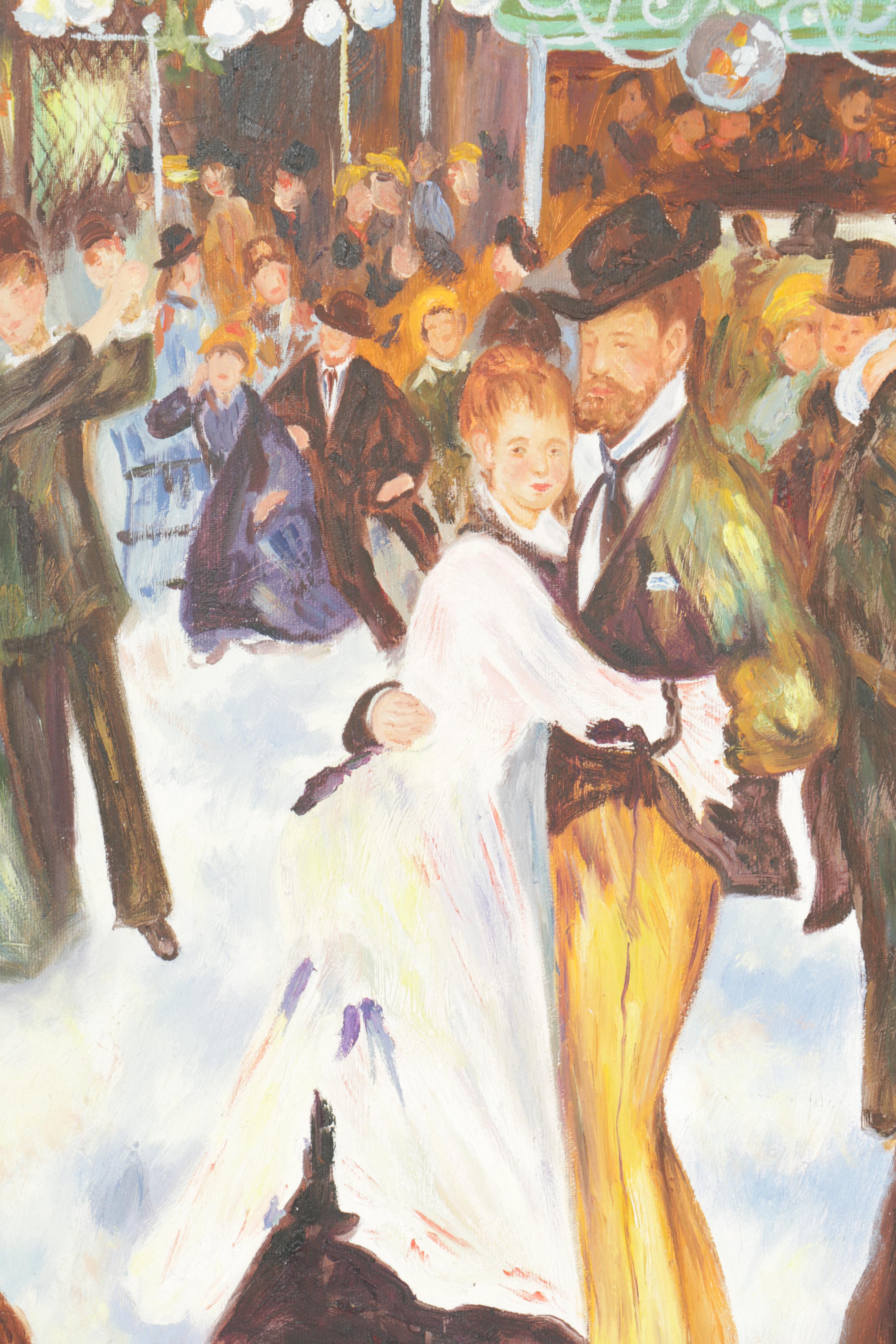 Copy Oil Painting After Pierre-Auguste Renoir's "Bal du Moulin de la Galette"