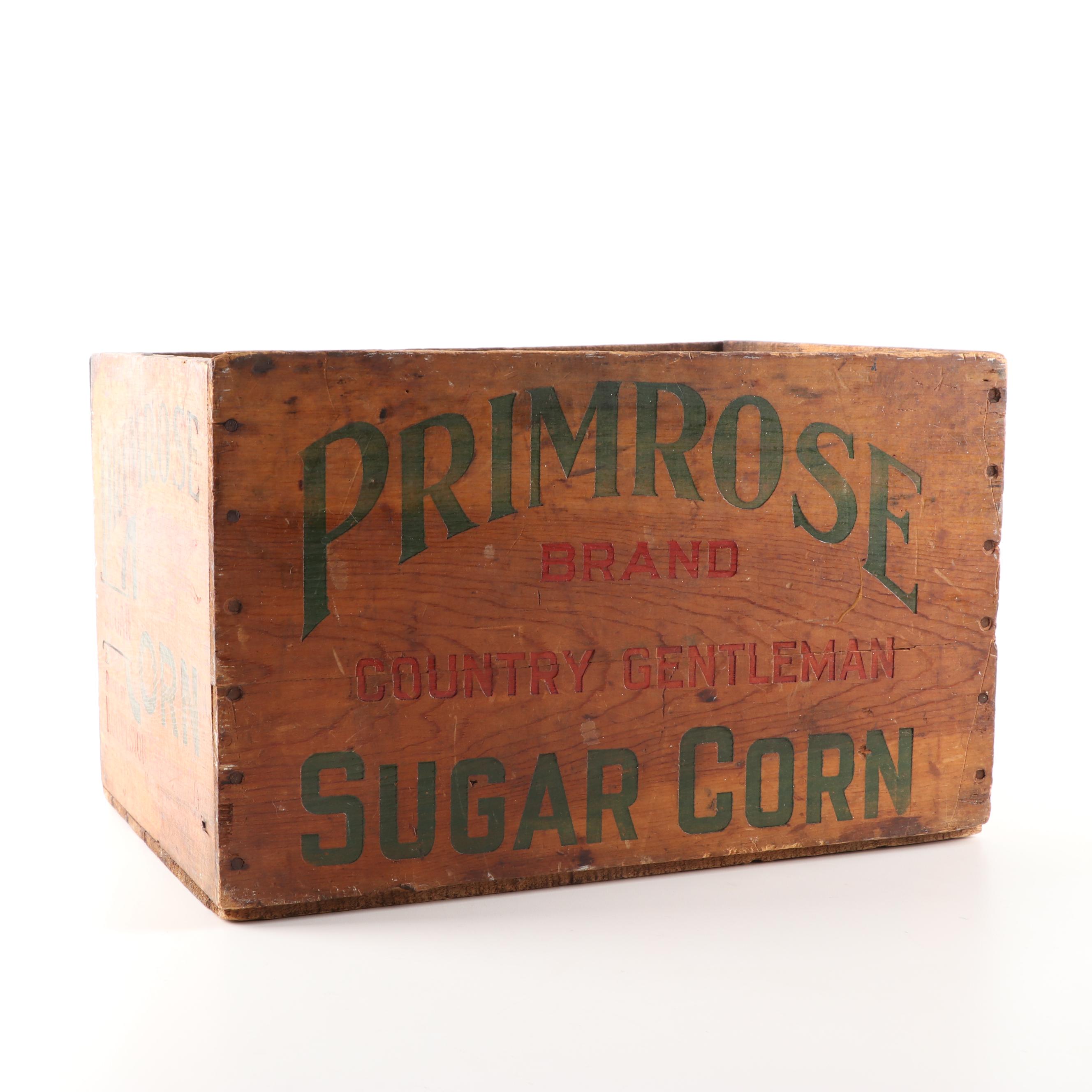 Primrose Sugar Corn Wooden Crate