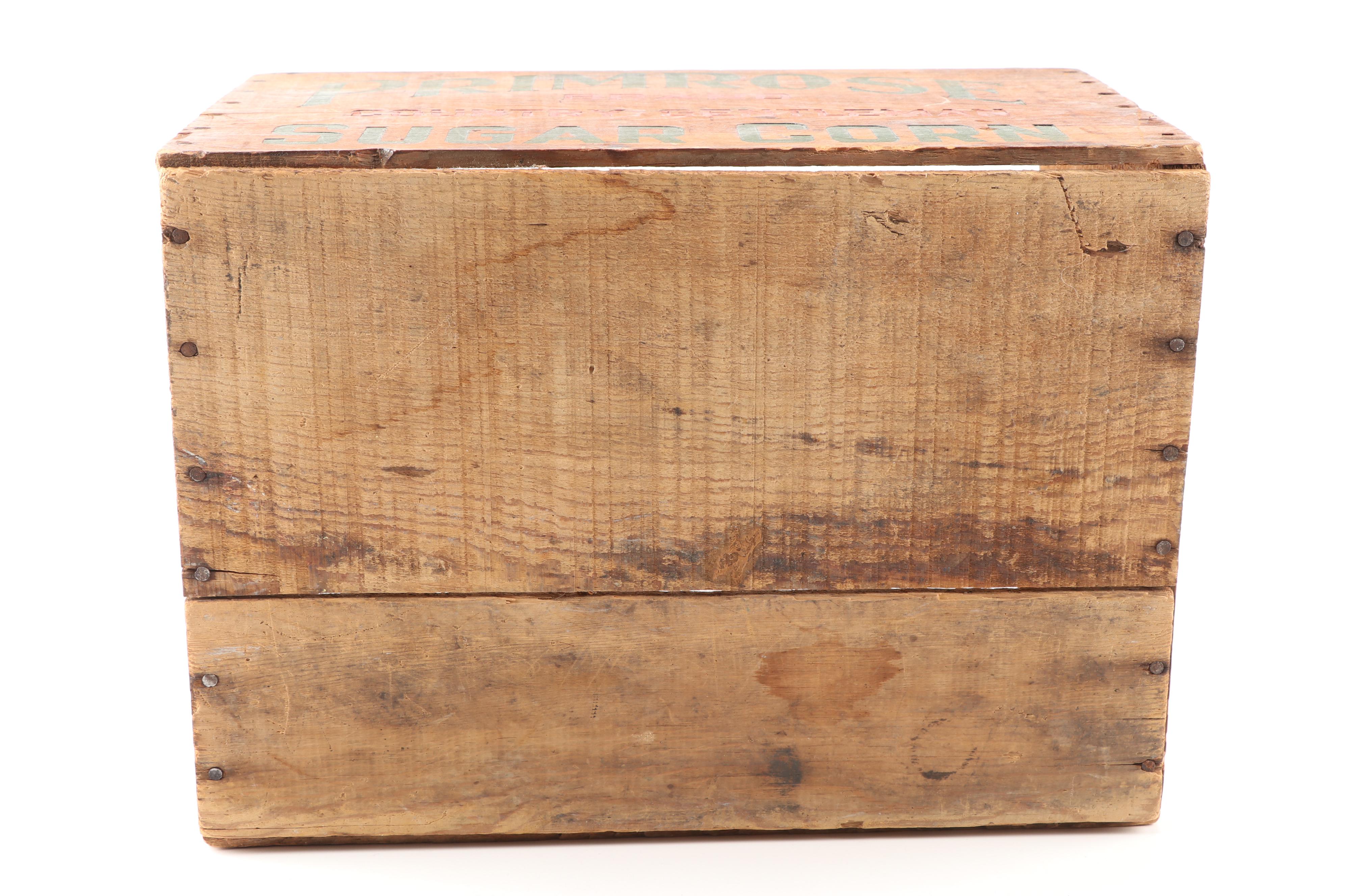Primrose Sugar Corn Wooden Crate