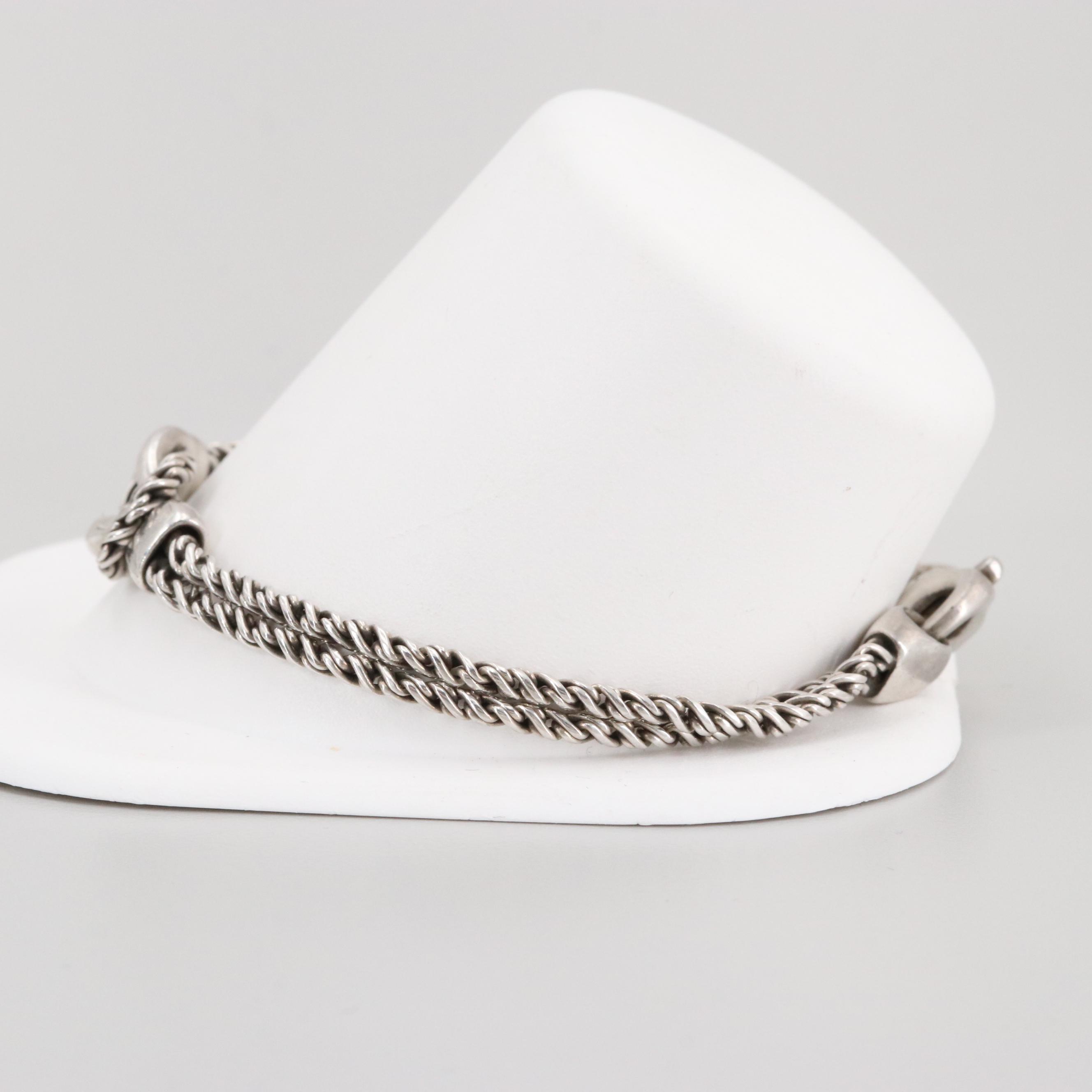 Tiffany & Co. Sterling Silver Love Knot Rope Bracelet