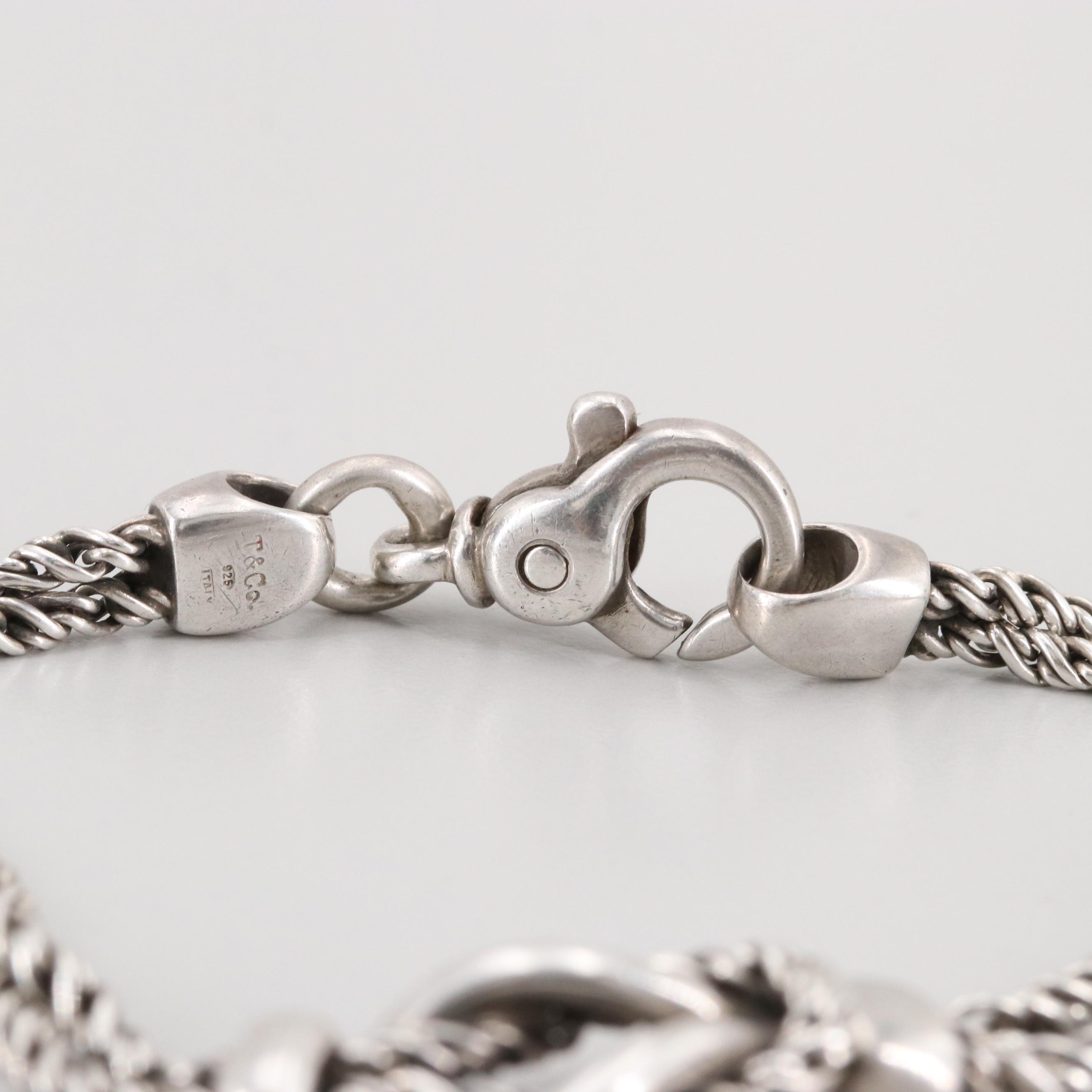 Tiffany & Co. Sterling Silver Love Knot Rope Bracelet