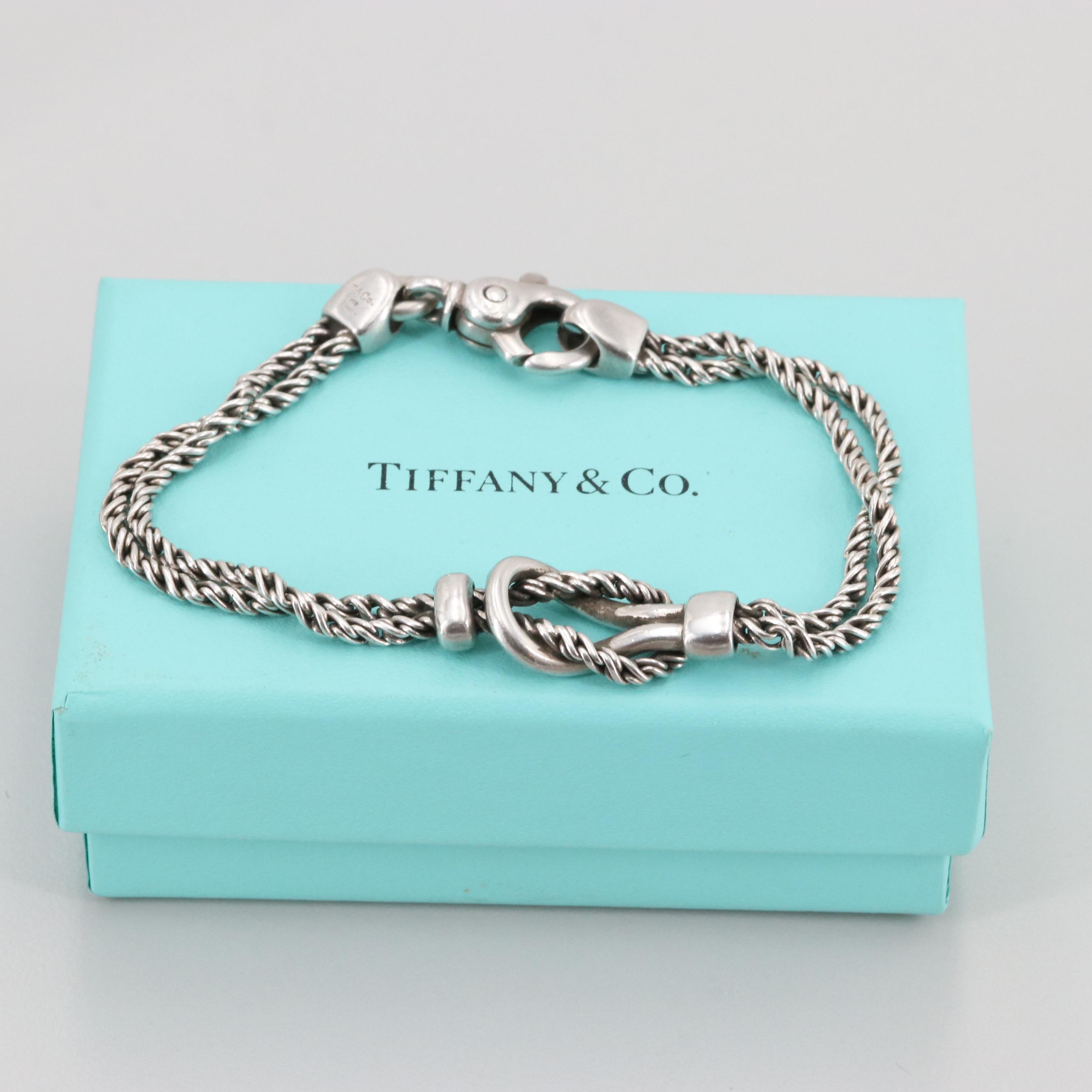 Tiffany & Co. Sterling Silver Love Knot Rope Bracelet