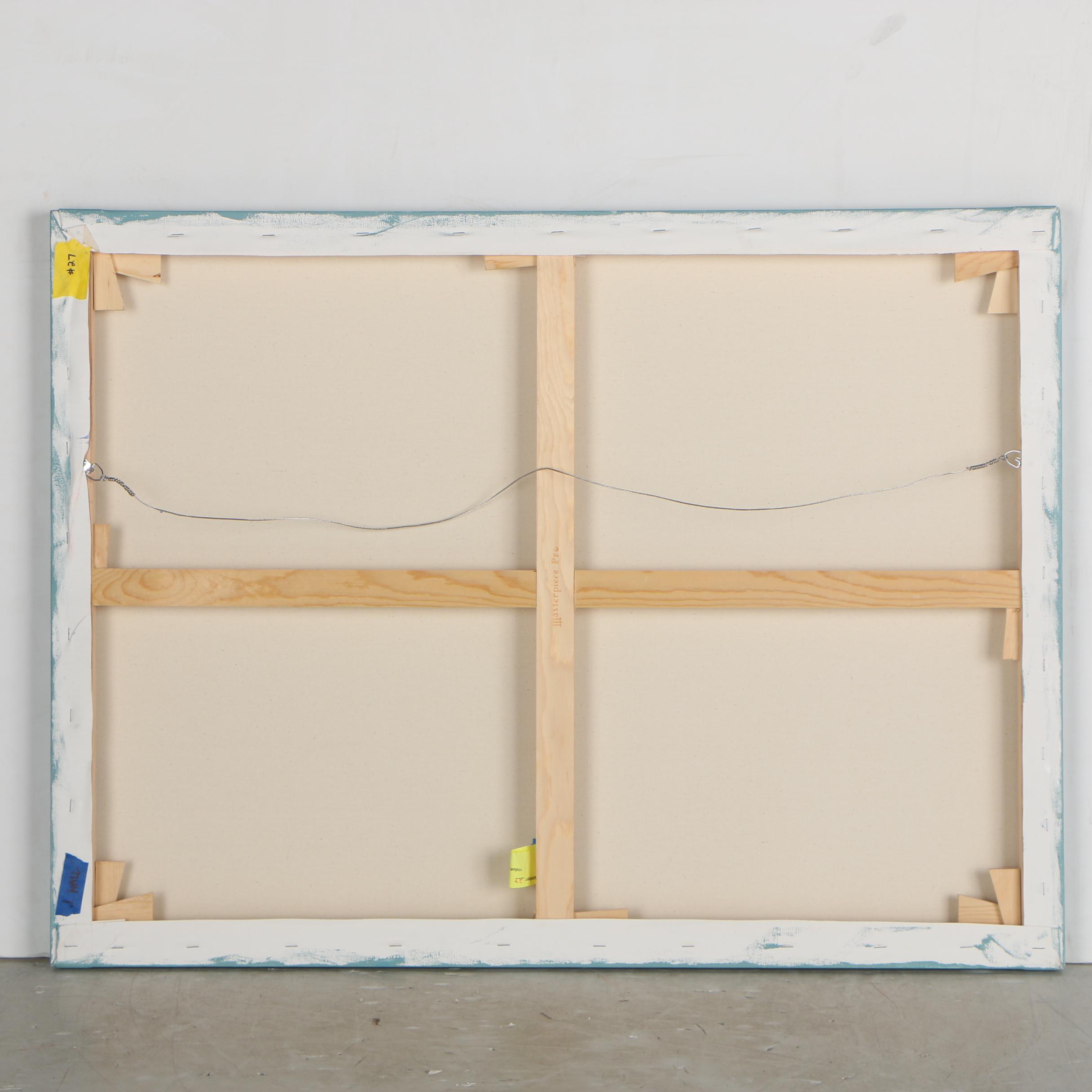 J.C. Hall Lineillist Landscape Acrylic Painting