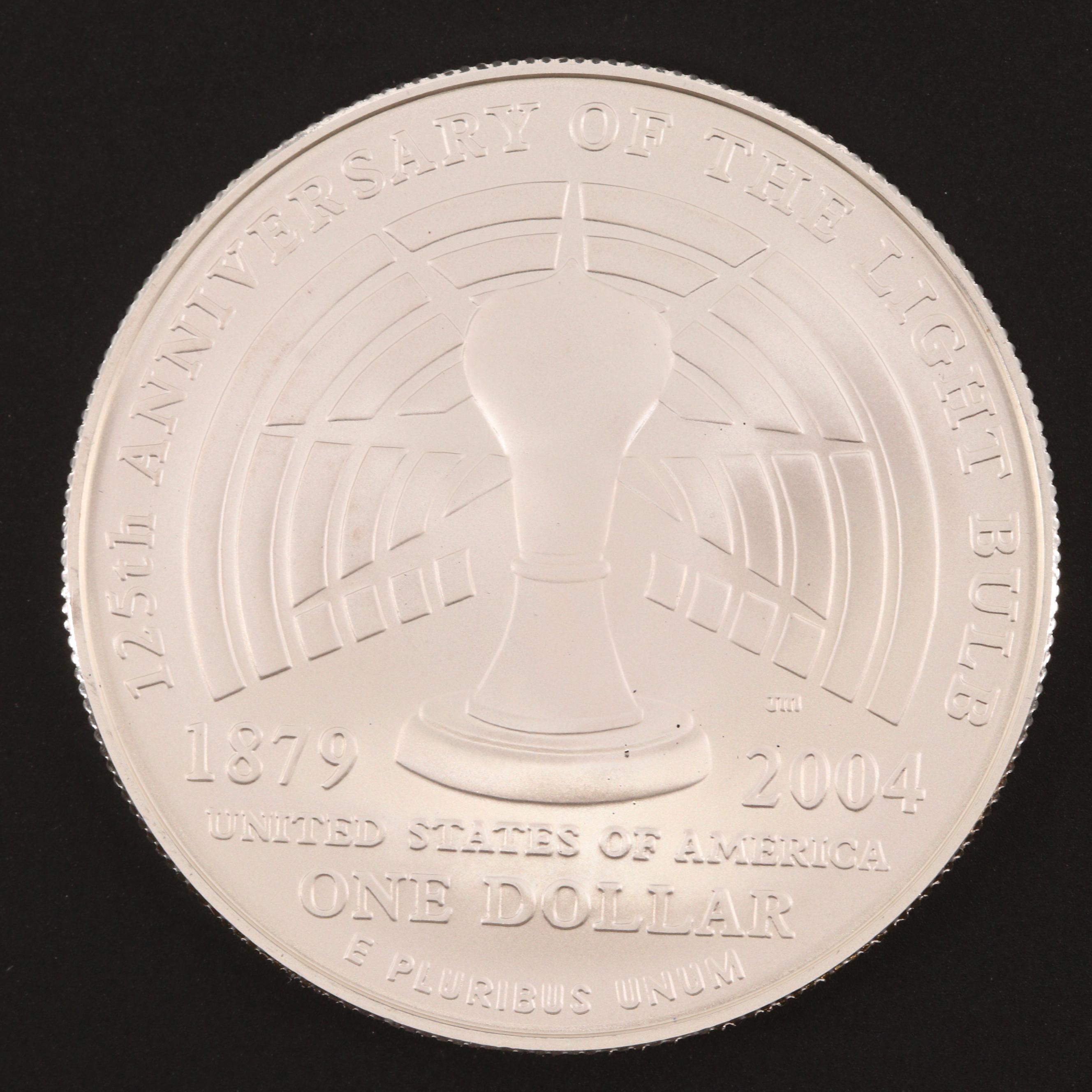 2004-P Thomas Edison Commemorative Silver Dollar U.S. Mint Set