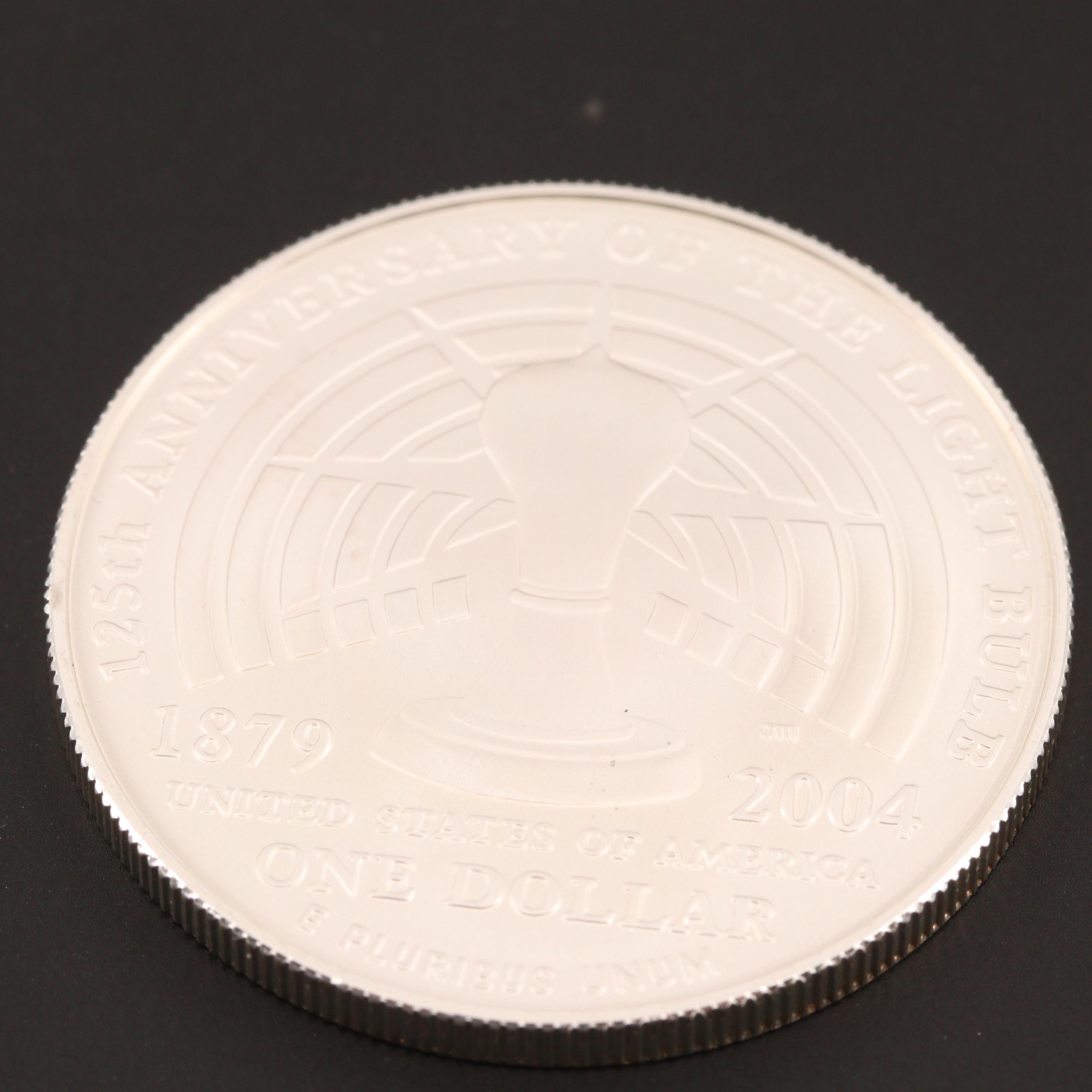 2004-P Thomas Edison Commemorative Silver Dollar U.S. Mint Set