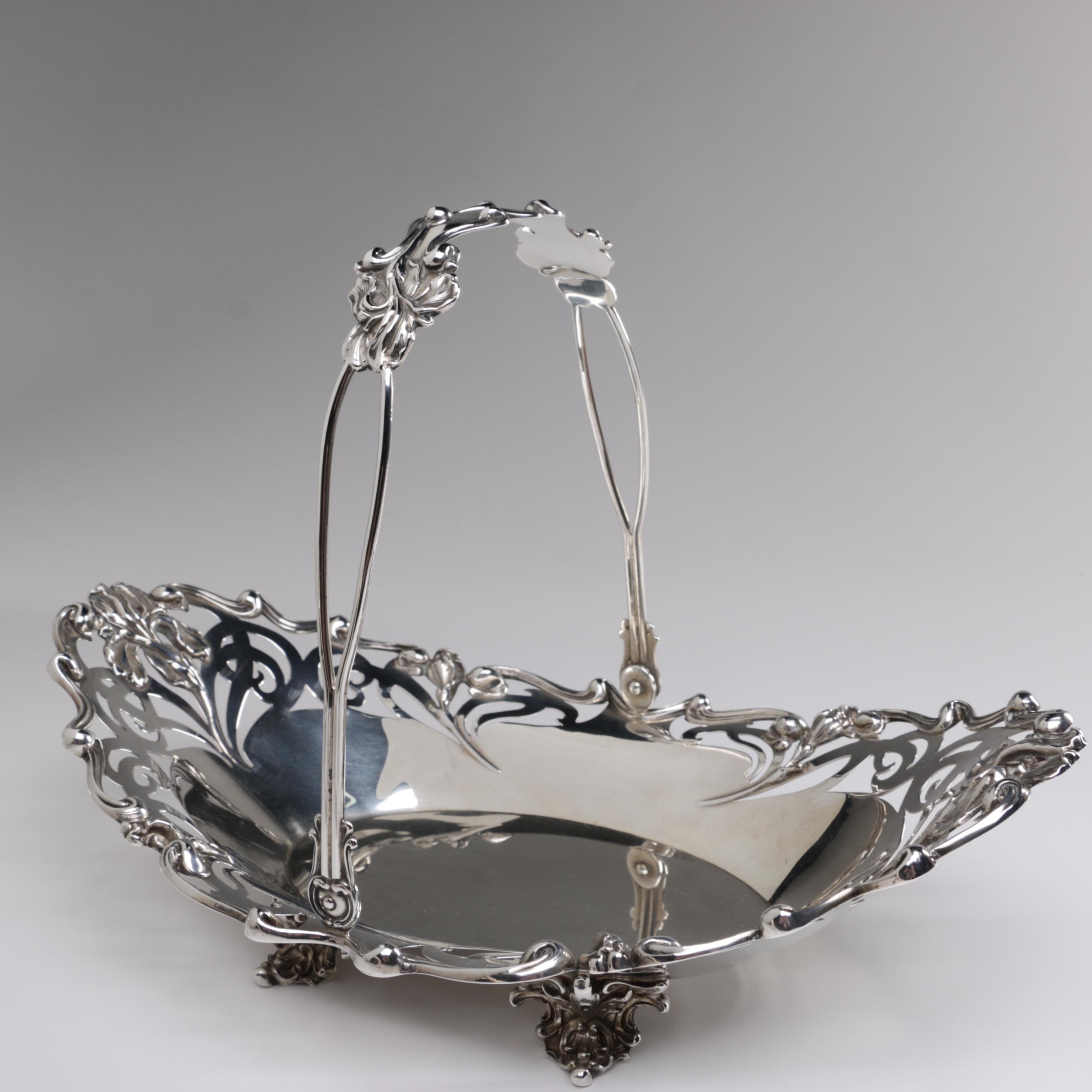 William B. Kerr & Co. Sterling Silver Pierced Basket, 1880s-1927