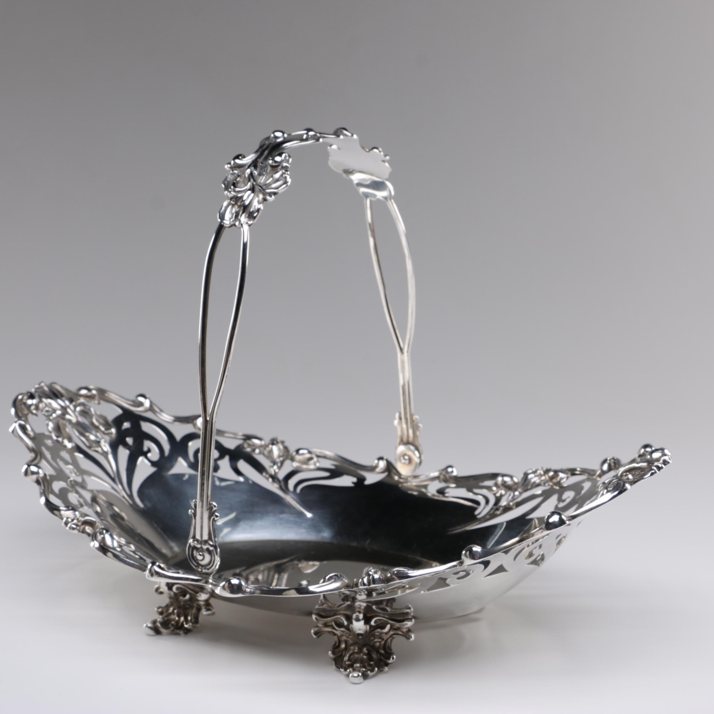 William B. Kerr & Co. Sterling Silver Pierced Basket, 1880s-1927