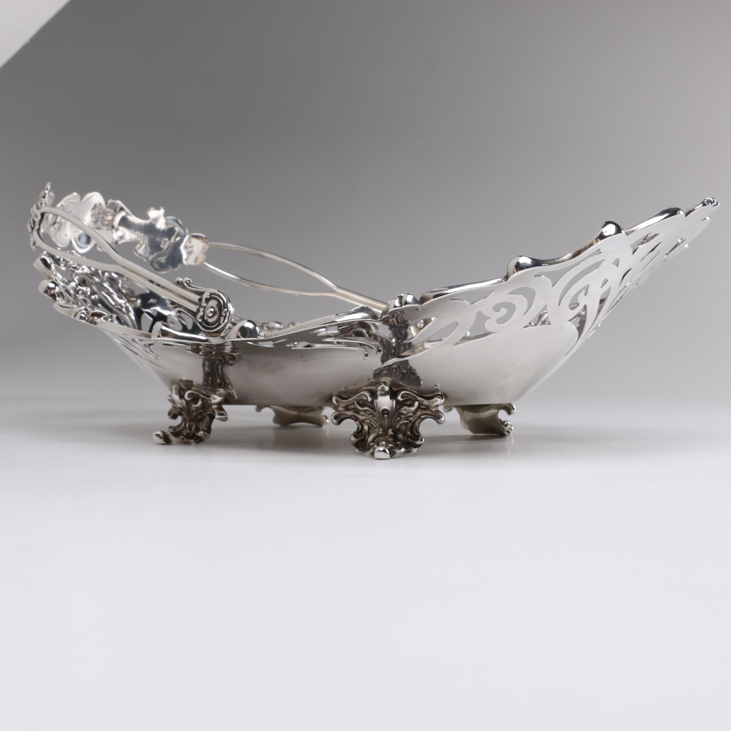 William B. Kerr & Co. Sterling Silver Pierced Basket, 1880s-1927
