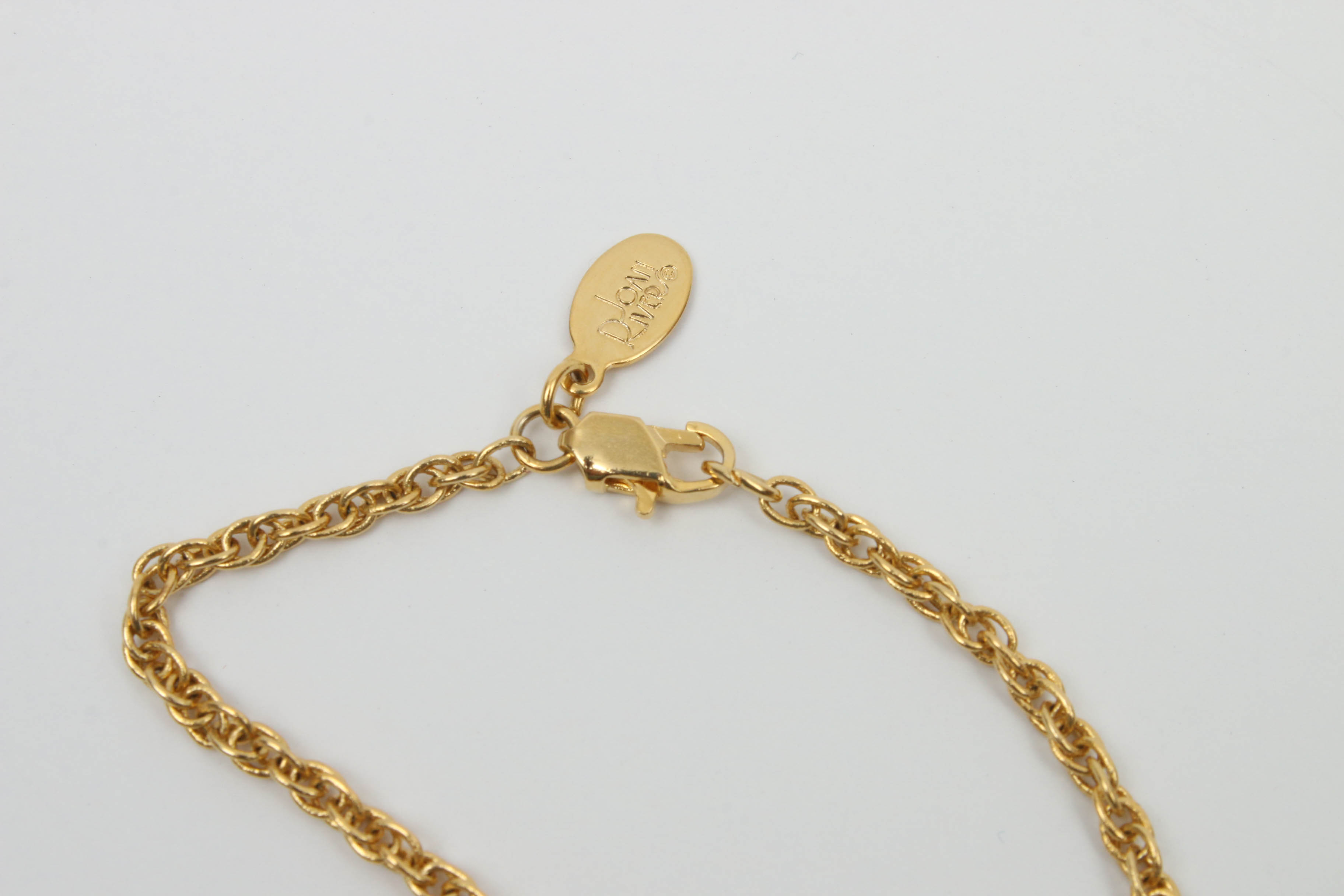 Joan Rivers Gold Tone Egg Pendant Watch and Necklace