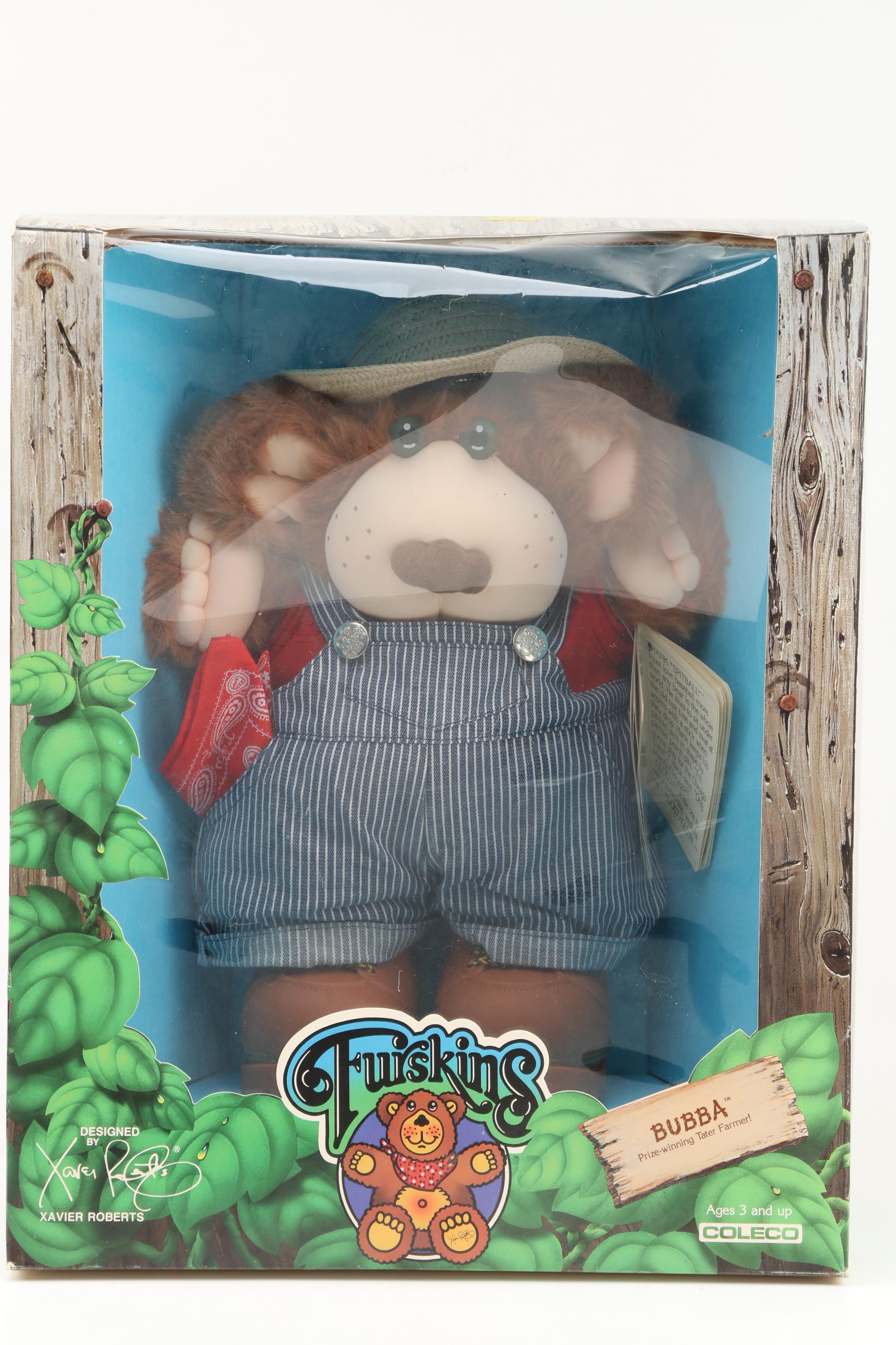 Coleco "Furskins" Bears including "Hattie", "Bubba" and others, 1980s