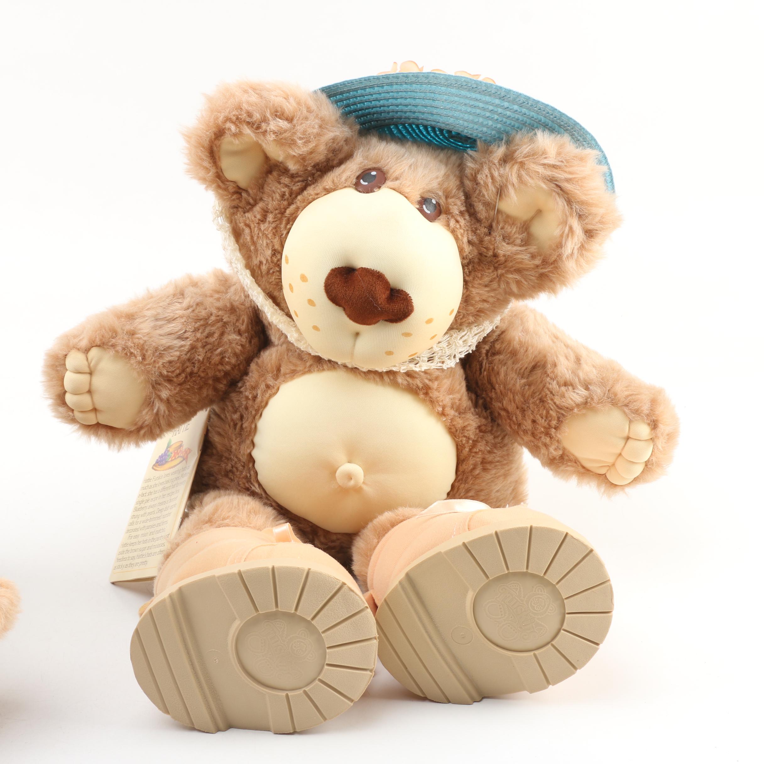 Coleco "Furskins" Bears including "Hattie", "Bubba" and others, 1980s