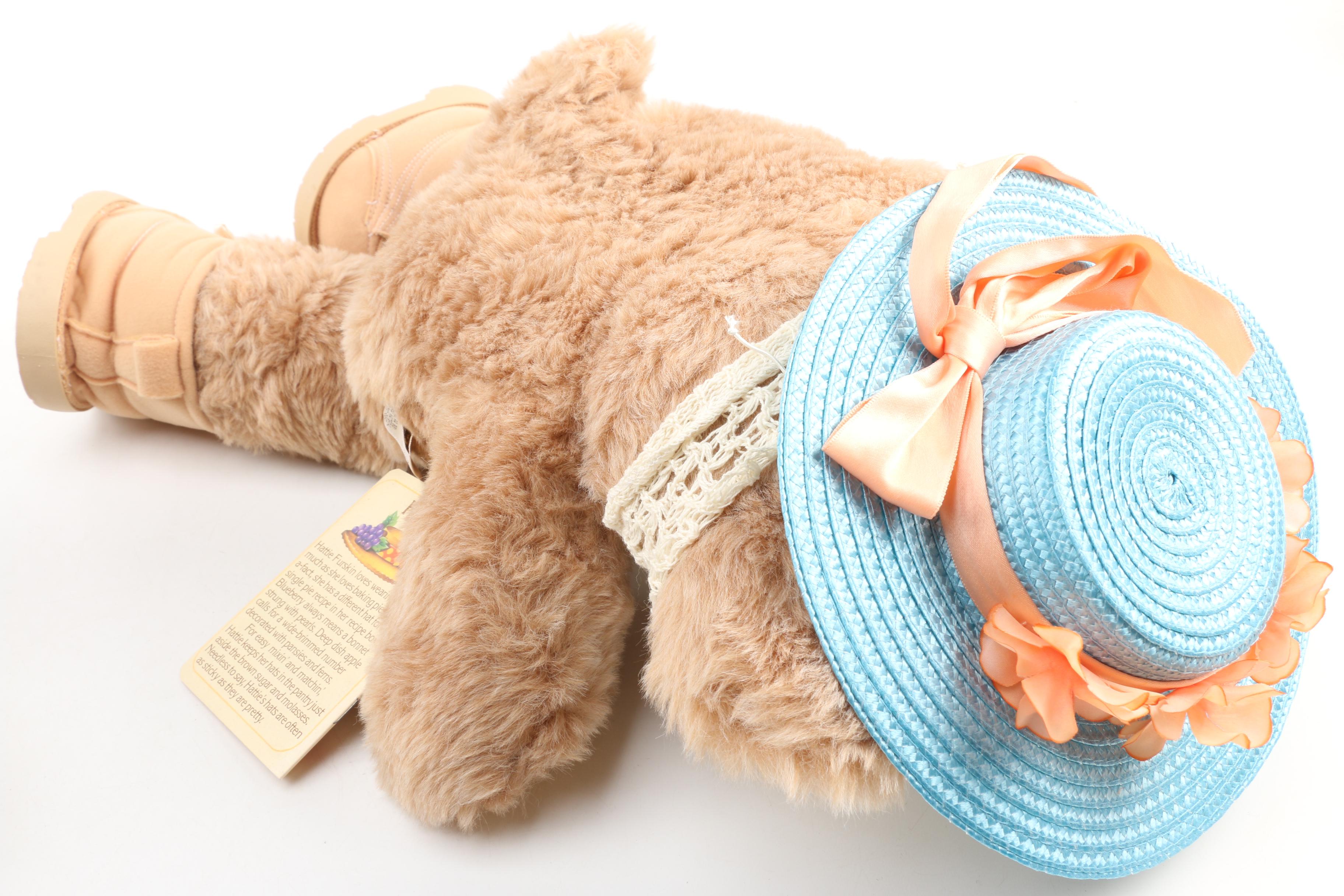 Coleco "Furskins" Bears including "Hattie", "Bubba" and others, 1980s