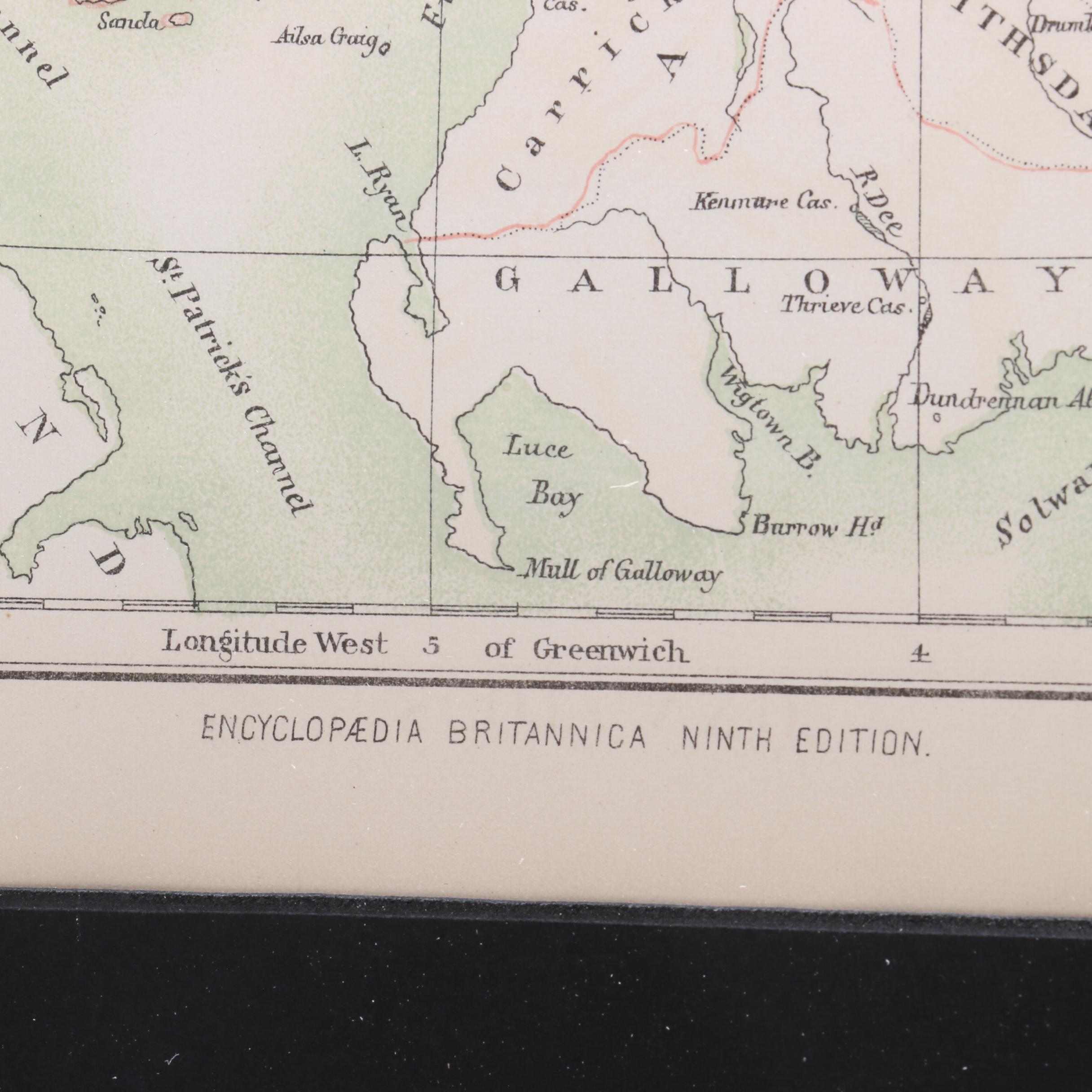 Antique Map of Scotland in the 16th Century