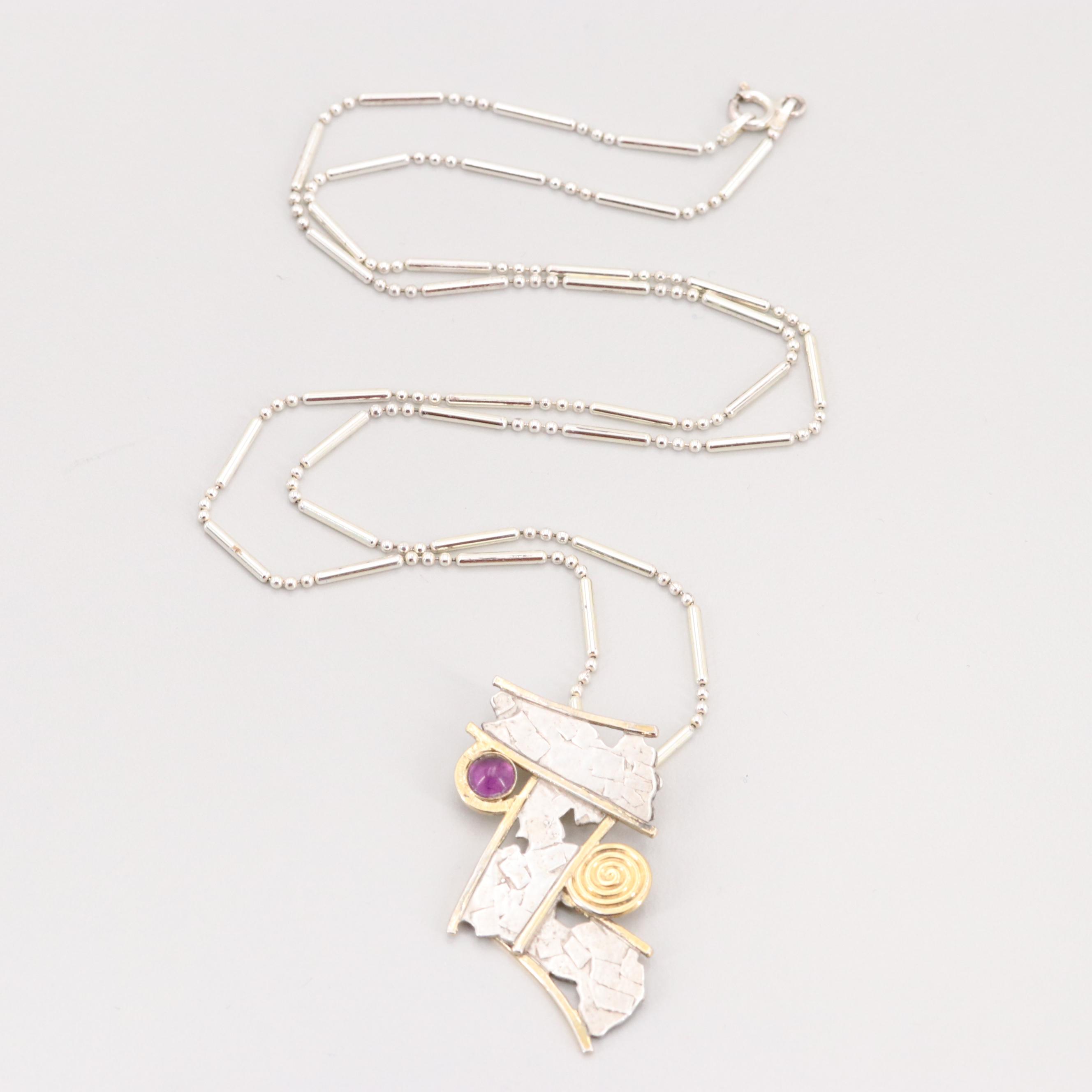 Sterling Silver Amethyst Necklace