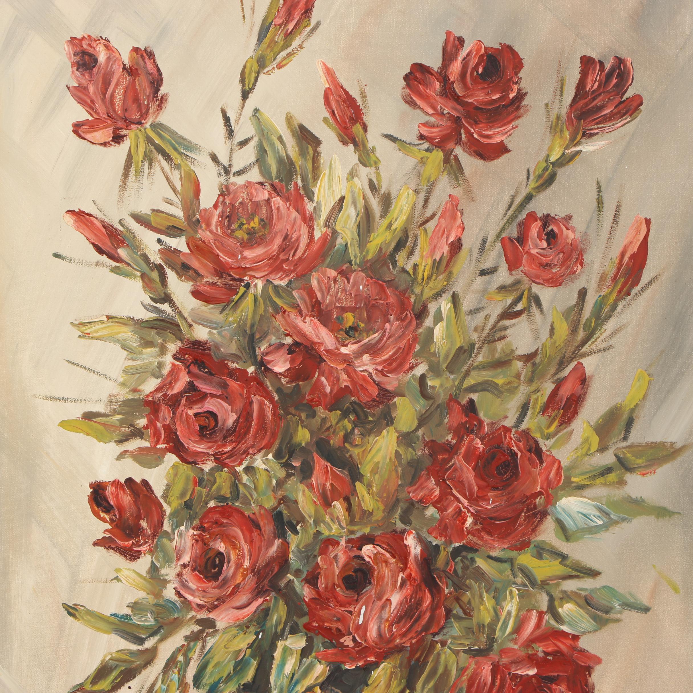 Leo Ritter Oil Painting of Floral Still Life