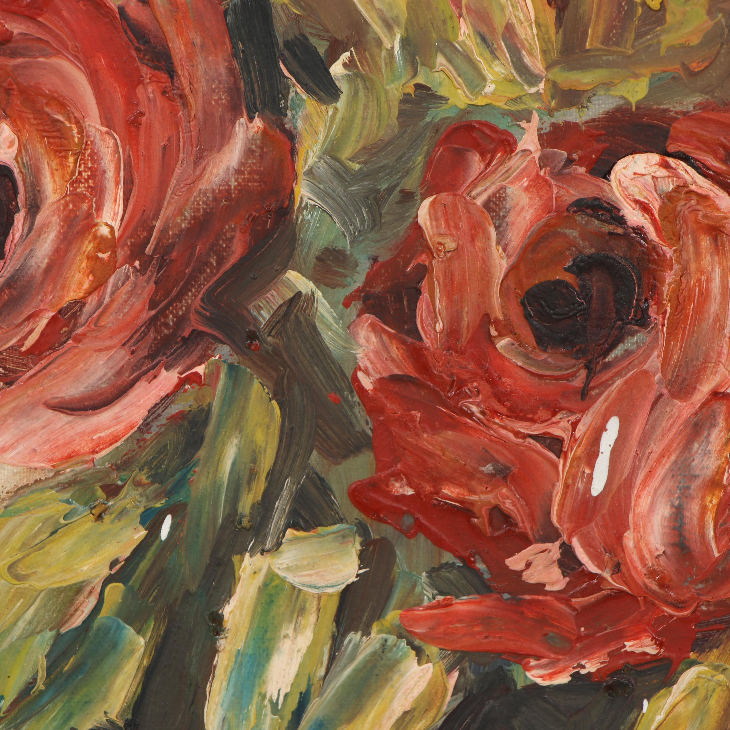 Leo Ritter Oil Painting of Floral Still Life