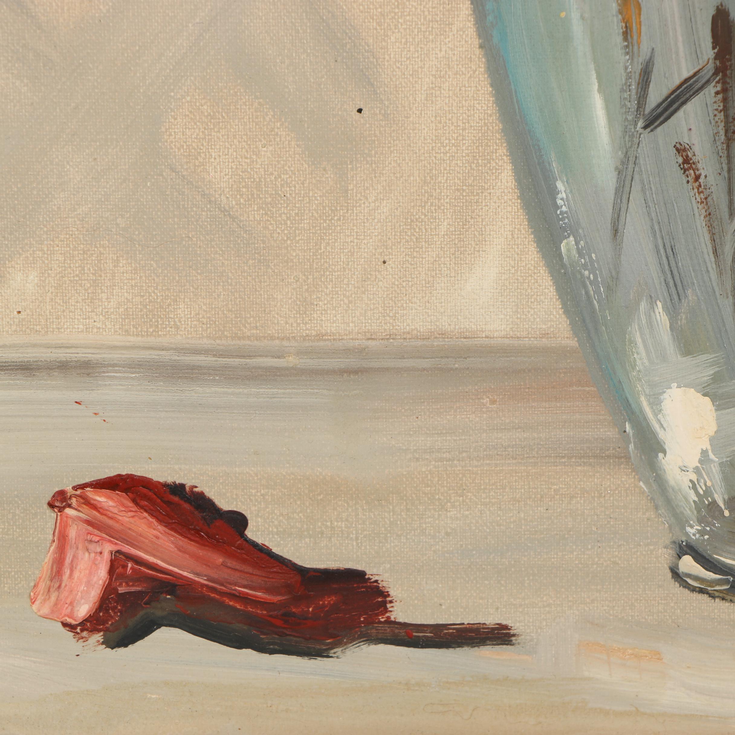 Leo Ritter Oil Painting of Floral Still Life