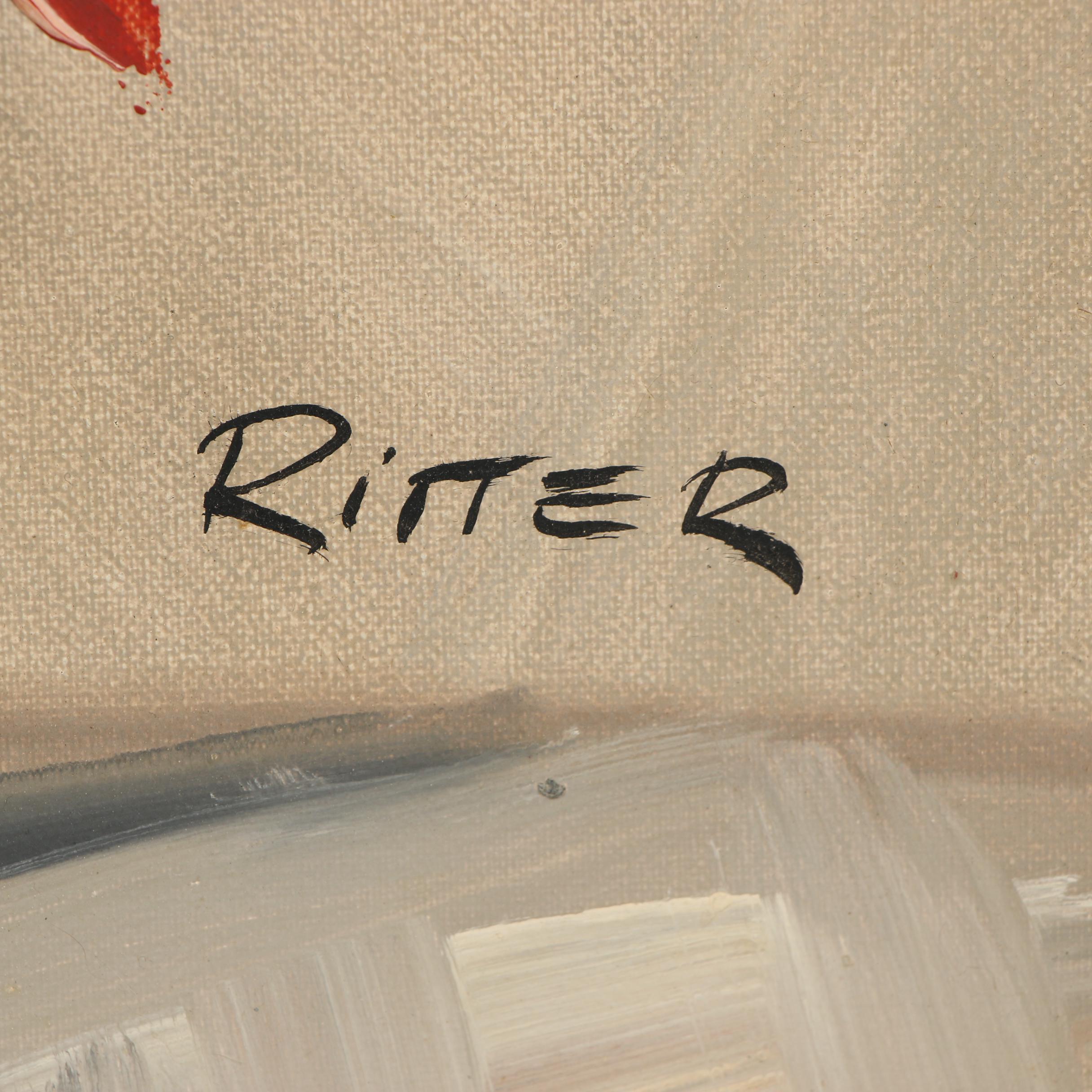 Leo Ritter Oil Painting of Floral Still Life