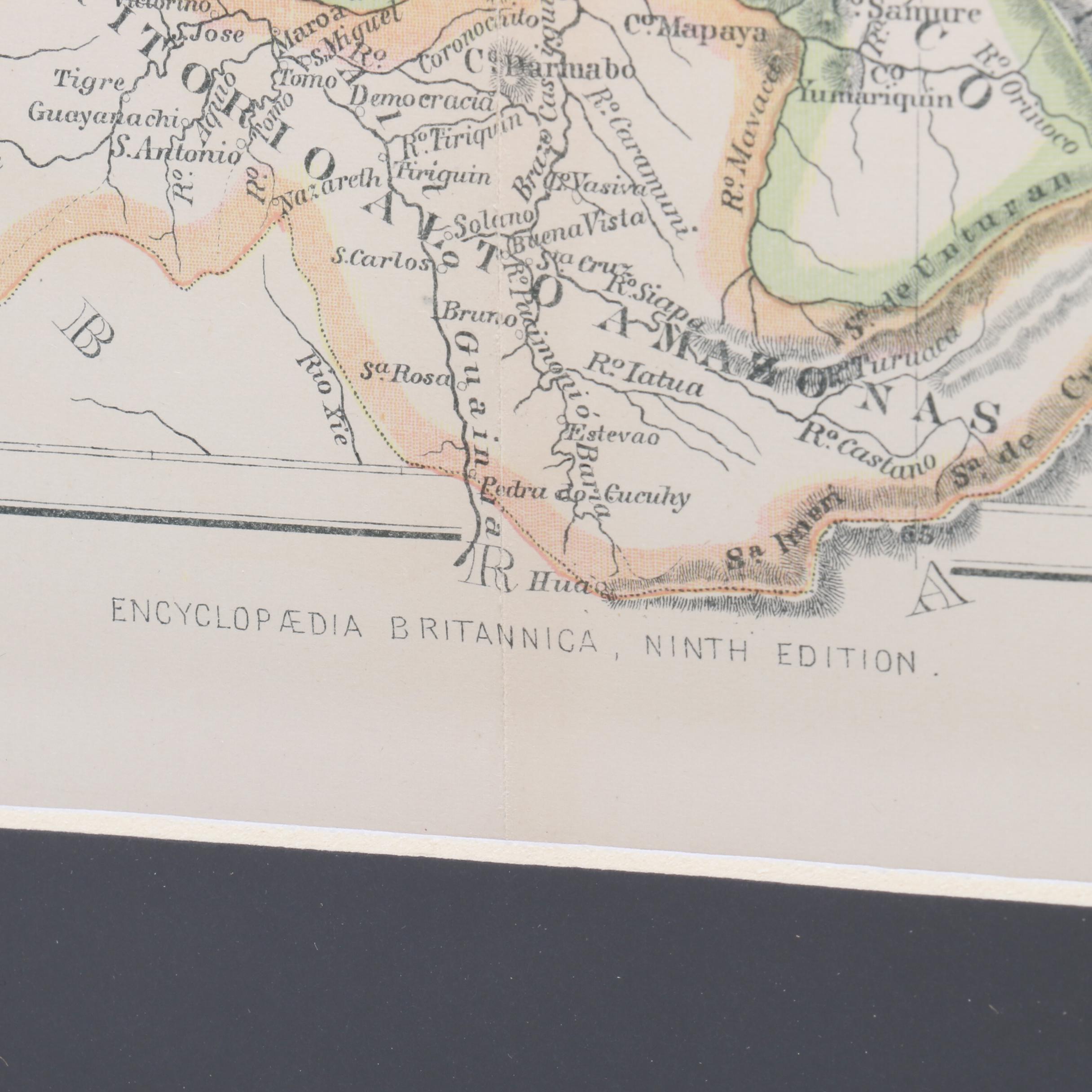 Encyclopedia Britannica Map of Venezuela