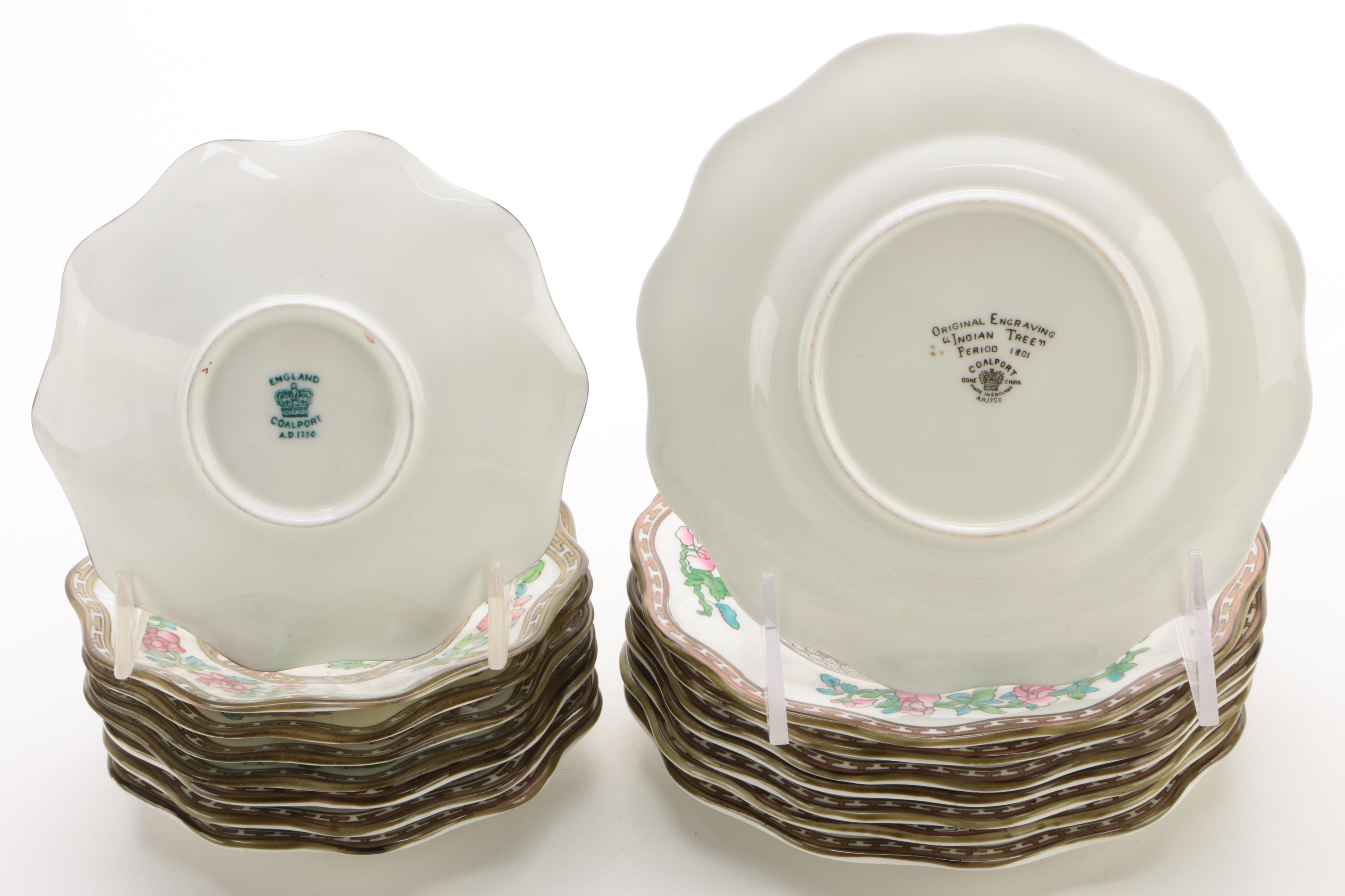 Coalport "Indian Tree" Bone China Luncheon Service for Eight