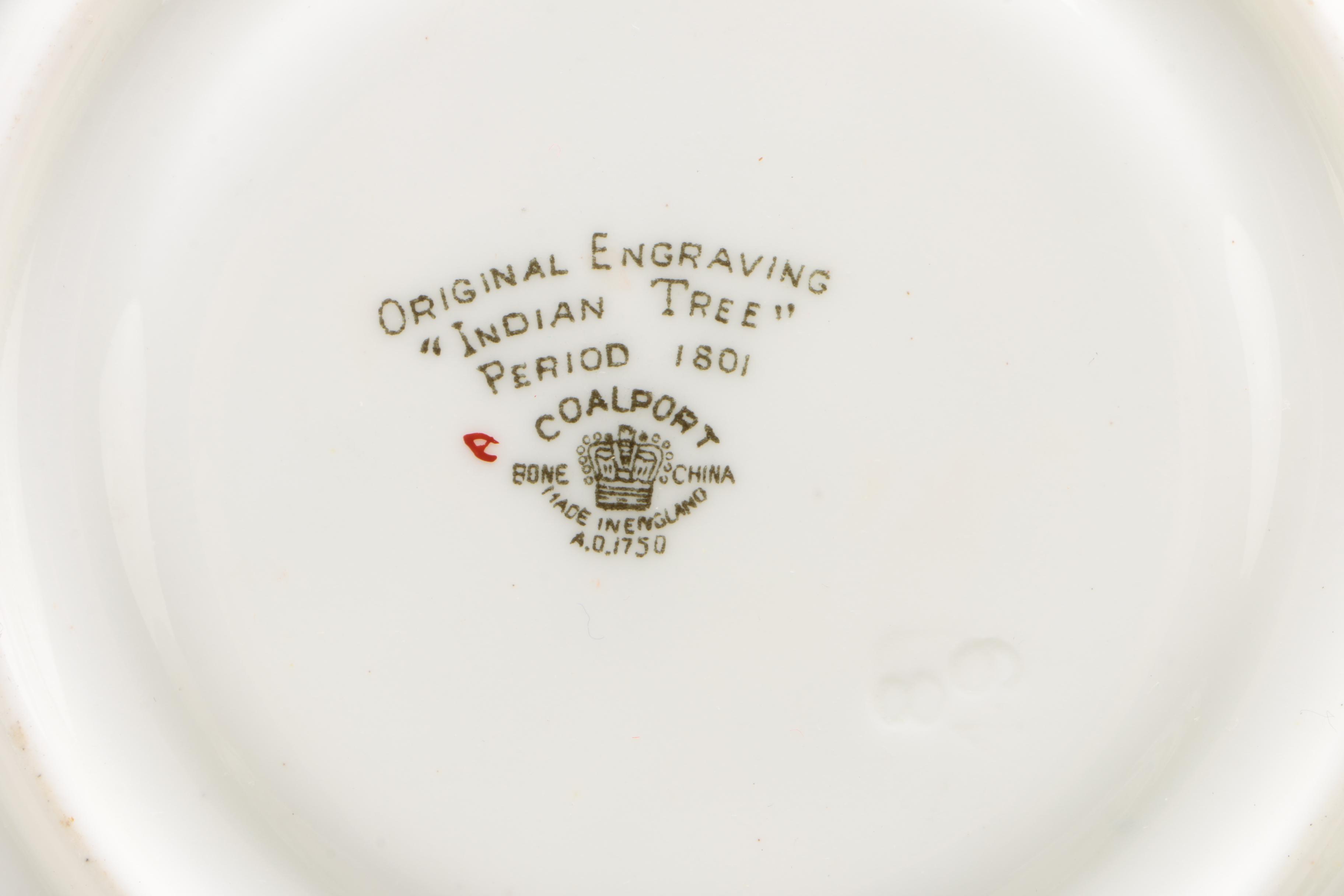 Coalport "Indian Tree" Bone China Luncheon Service for Eight