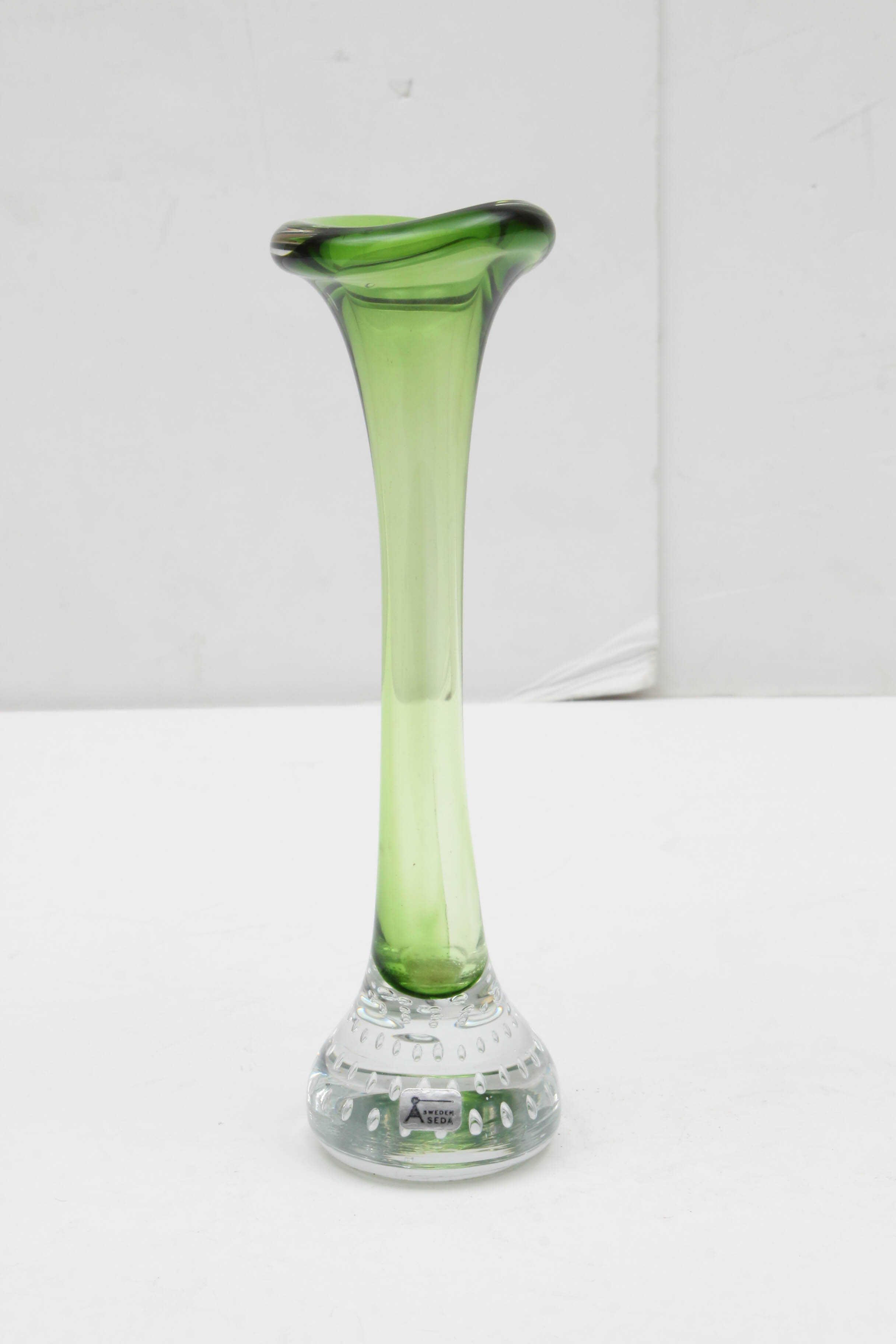 Swedish Aseda Controlled Bubble Art Glass Vase