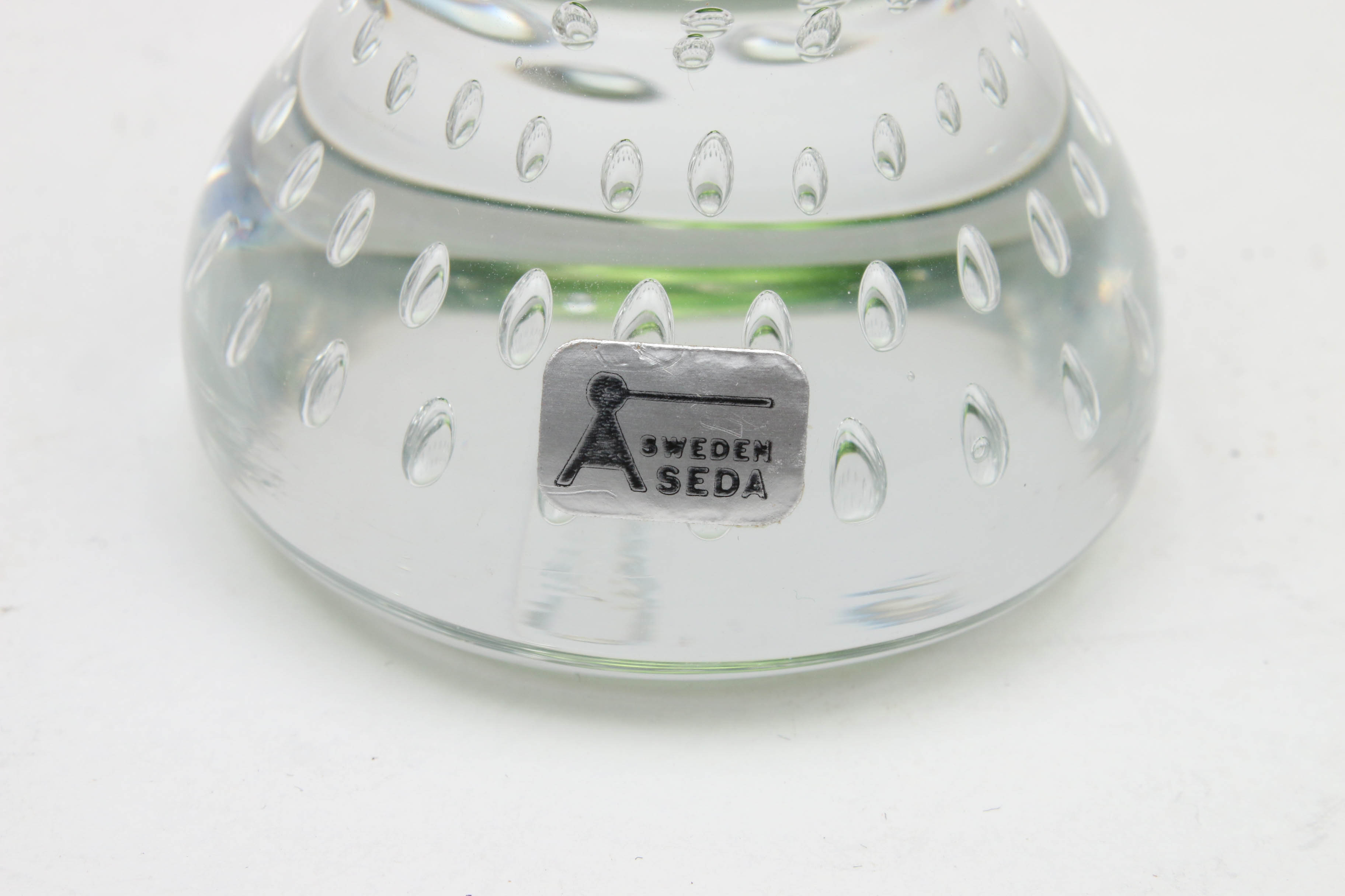 Swedish Aseda Controlled Bubble Art Glass Vase