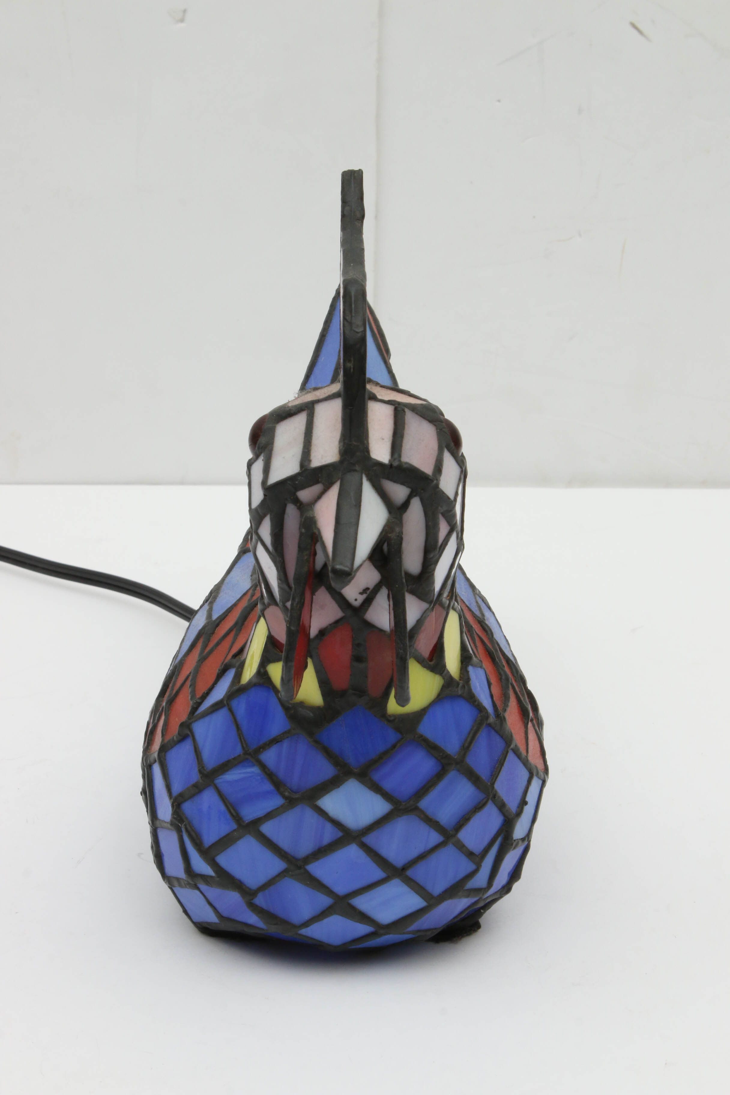 Contemporary Stained Glass Rooster Lamp