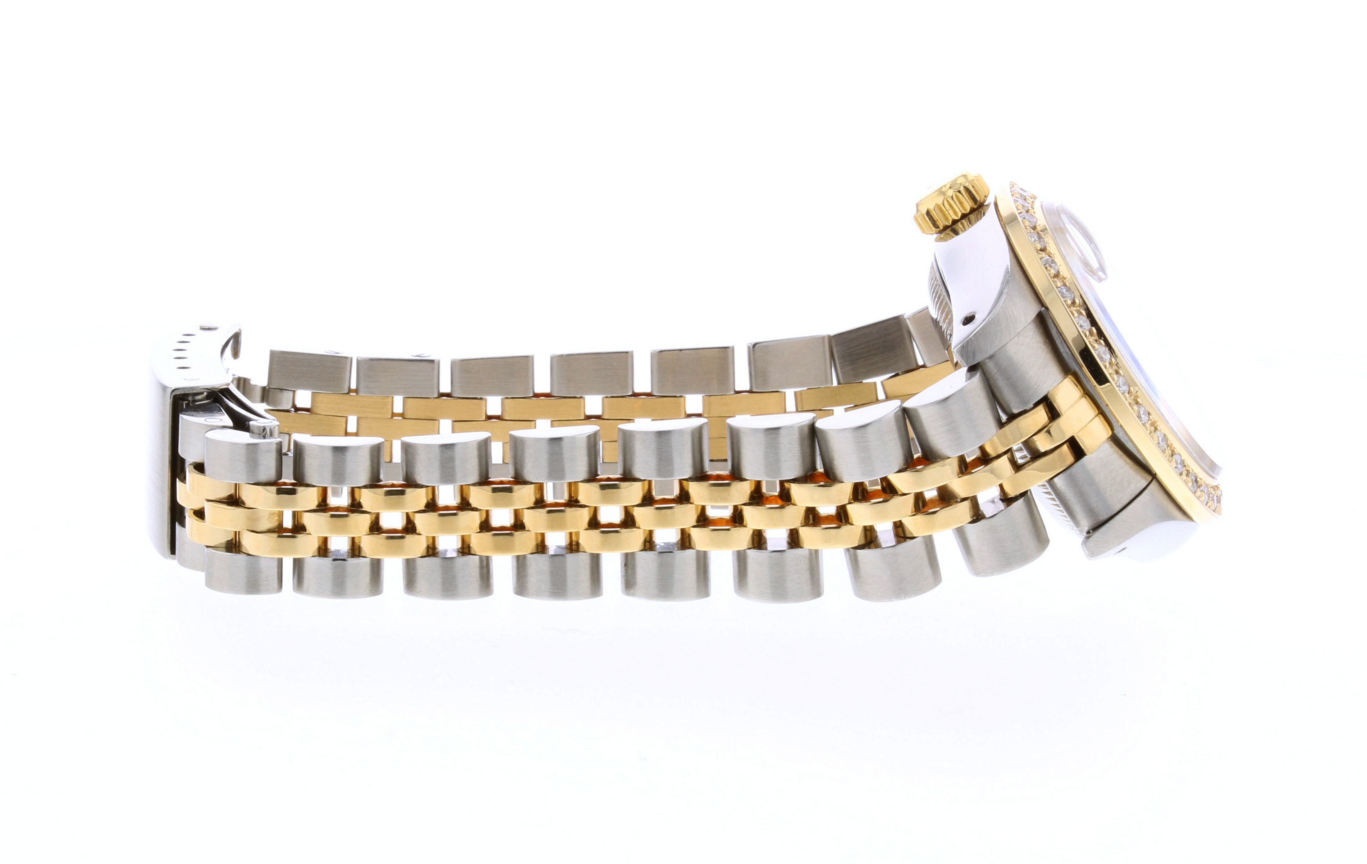 Vintage Rolex 18K Yellow Gold and Diamond Stainless Steel Watch