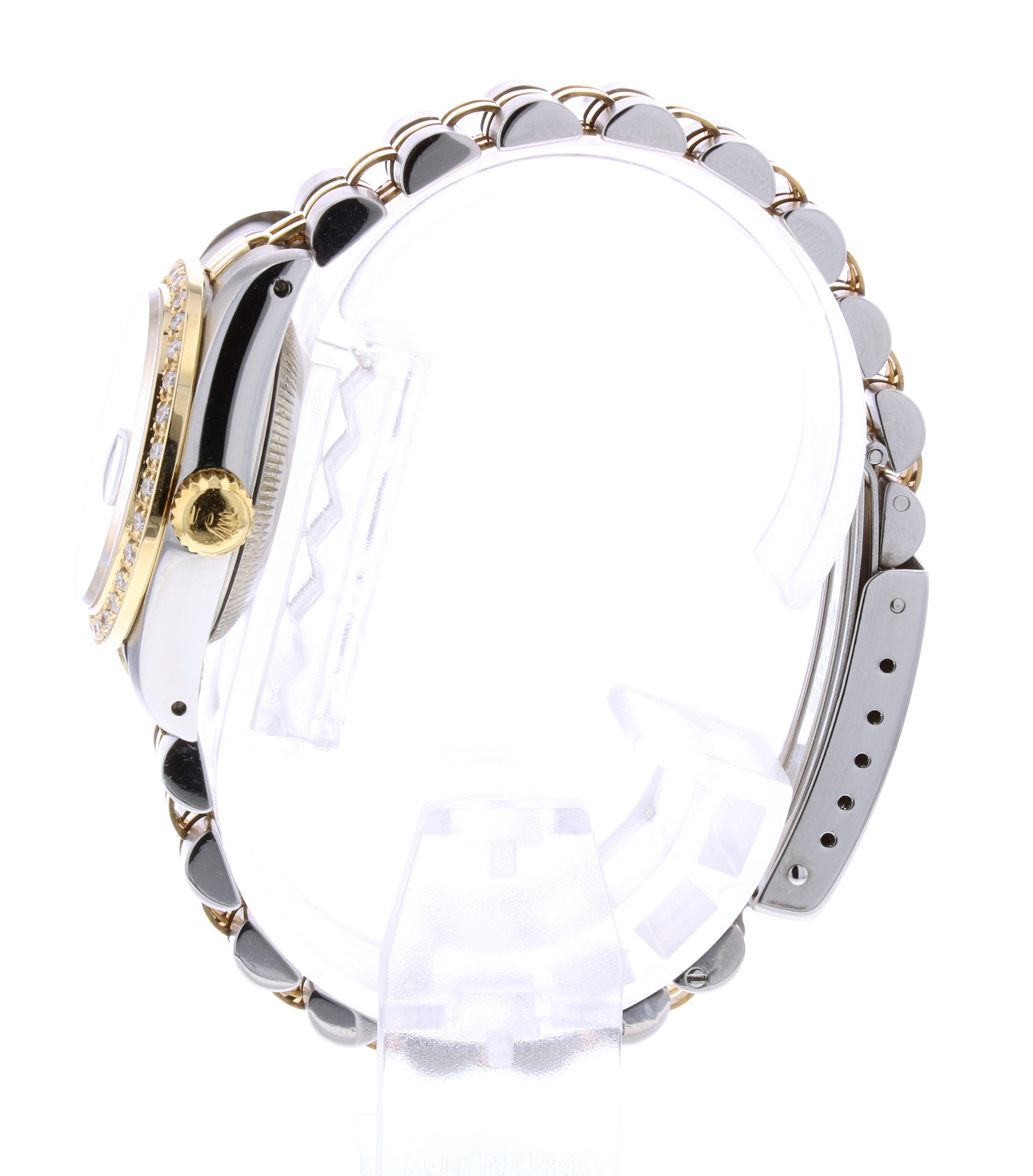 Vintage Rolex 18K Yellow Gold and Diamond Stainless Steel Watch