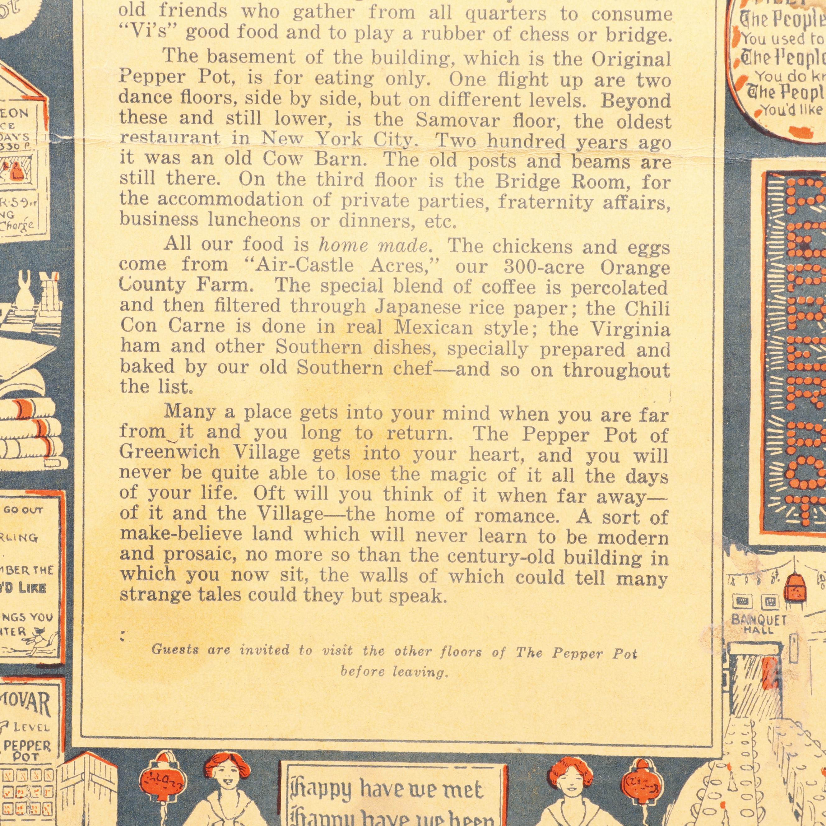 "The Pepper Pot" Art Deco Menu