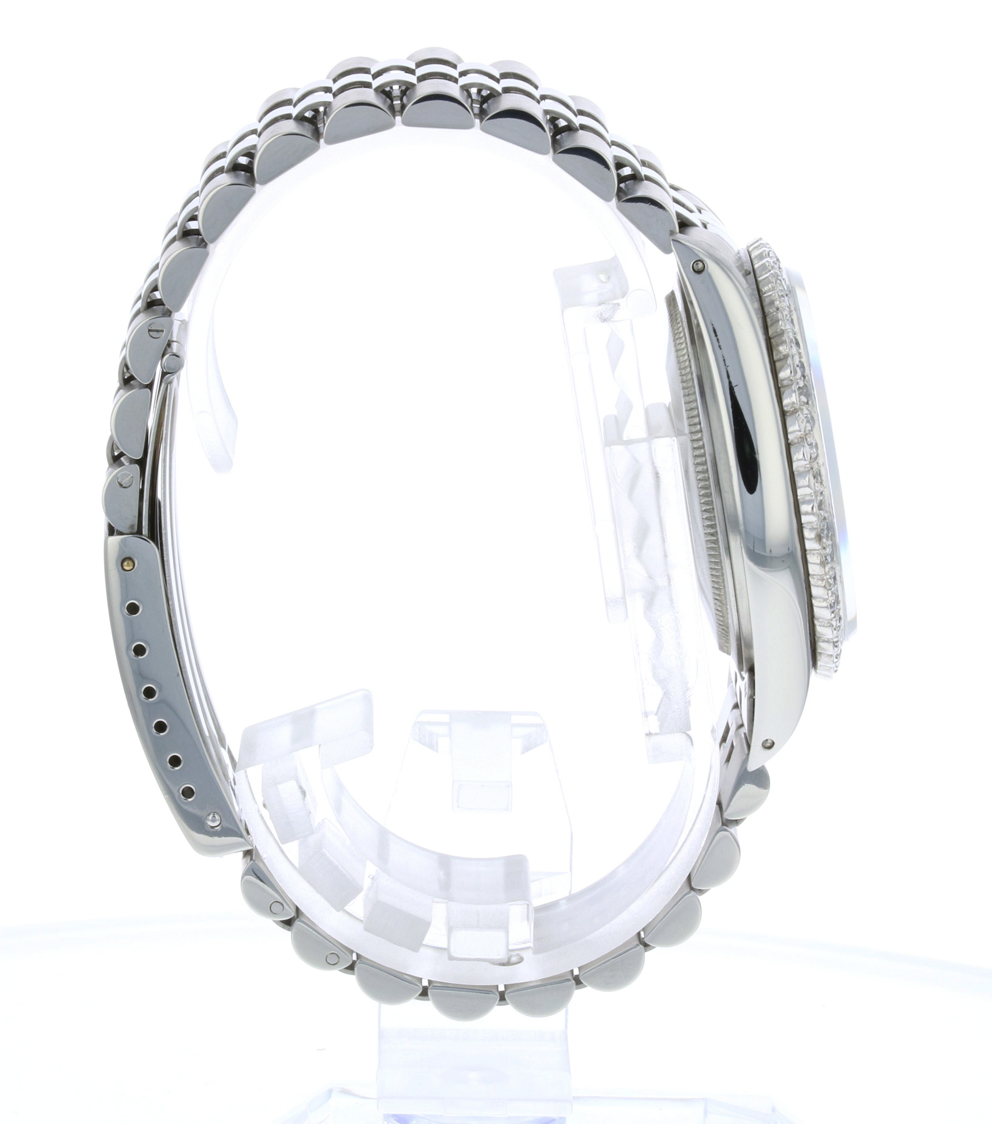 Vintage Rolex Oyster Perpetual 14K White Gold Diamond Stainless Steel Watch