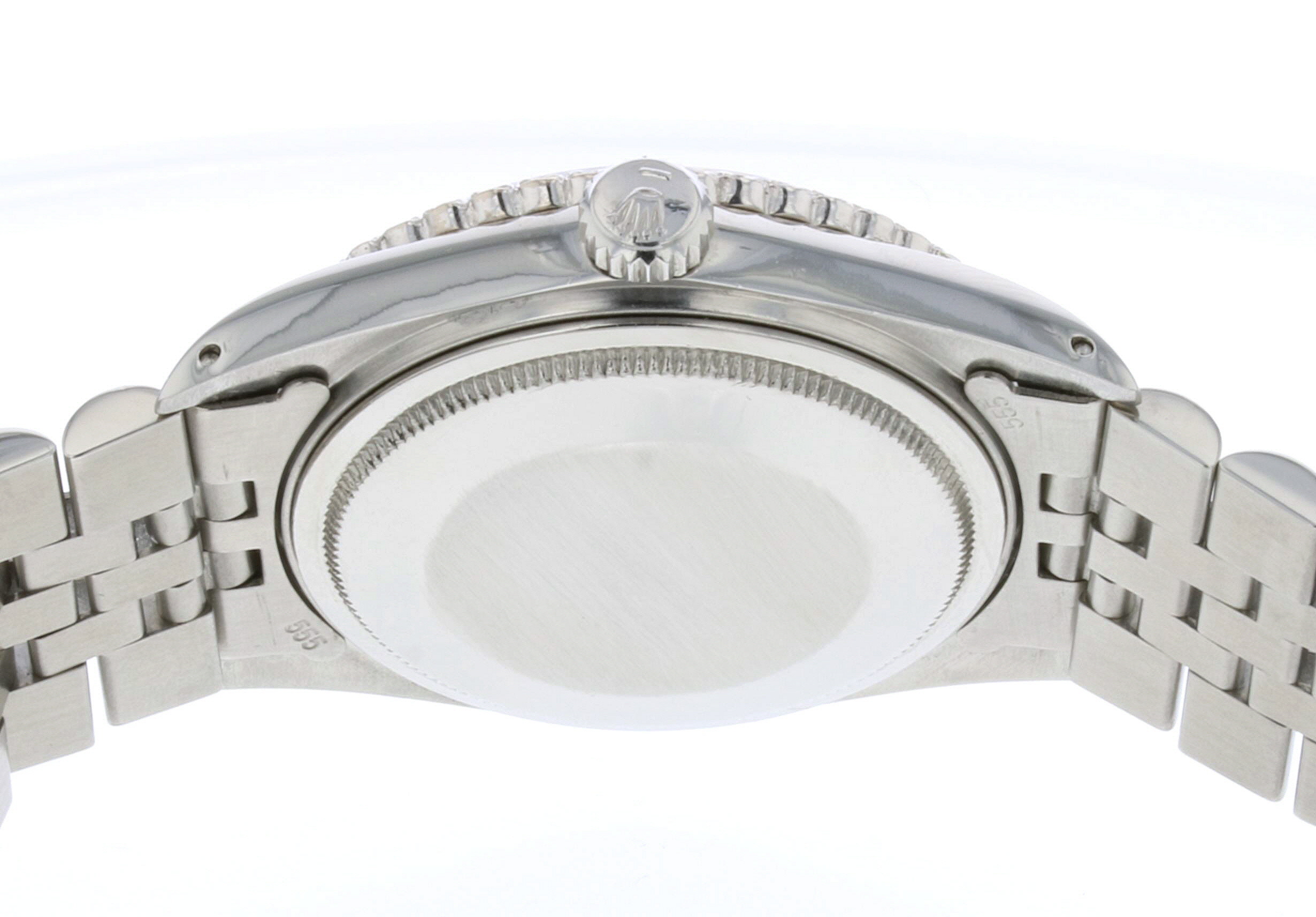 Vintage Rolex Oyster Perpetual 14K White Gold Diamond Stainless Steel Watch