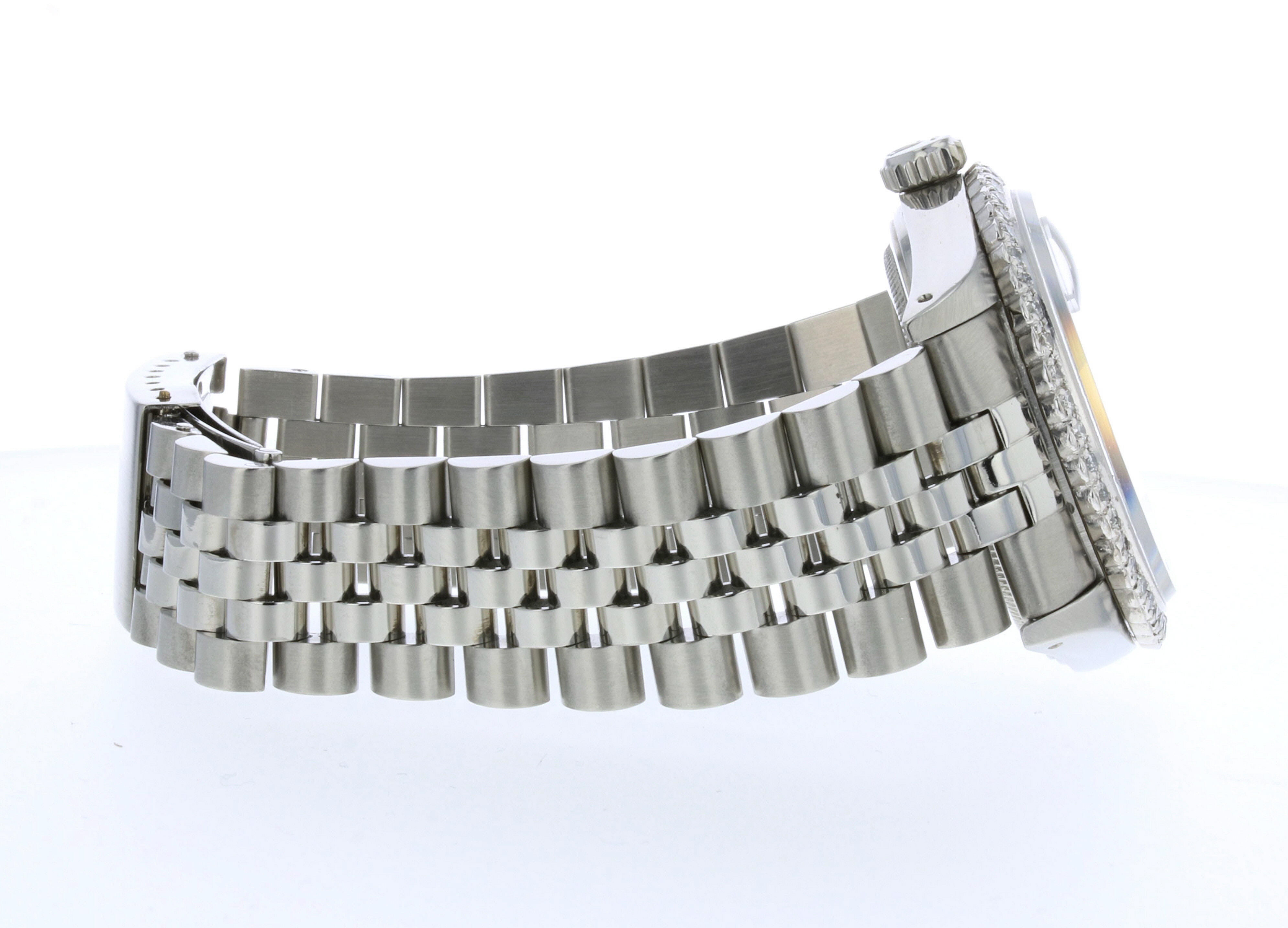 Vintage Rolex Oyster Perpetual 14K White Gold Diamond Stainless Steel Watch