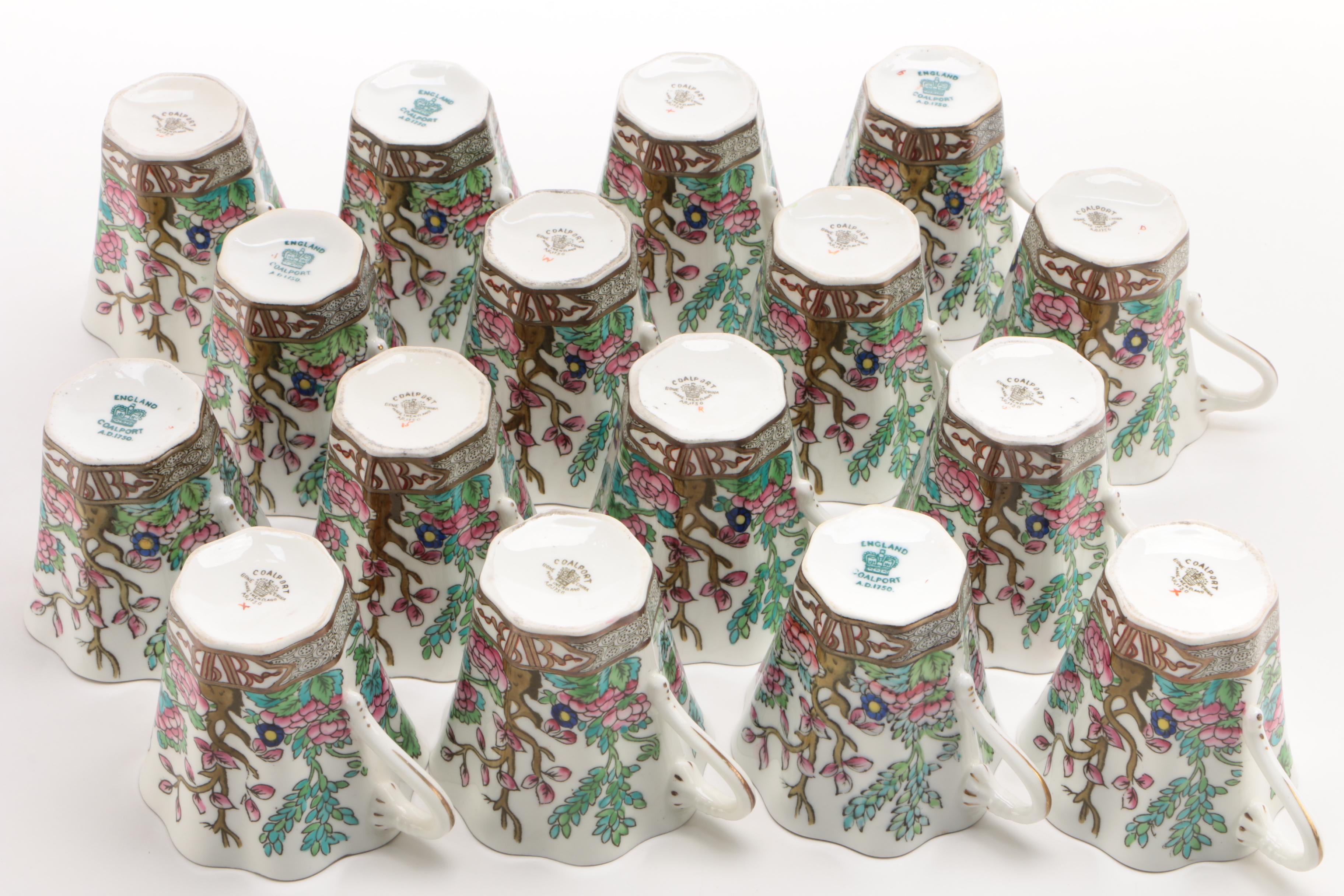 Coalport "Indian Tree" Bone China Demitasse Cups